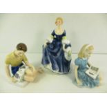 Three Royal Doulton figurines - "Alice" [HN2158, "Treasure Island" [HN2243],