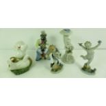 A small quantity of assorted continental figurines