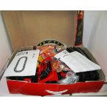 A large lot of Scalextric in box - track, cars, controls, accessories in a C.