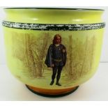 A Royal Doulton Shakespeare series ware jardiniere "Hamlet & Ophelia" [32c x 26.