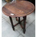 A George III oak gate leg table,