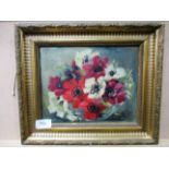 Joyce Wakeman small gilt framed oil 'Still Life' 19 x 24cm