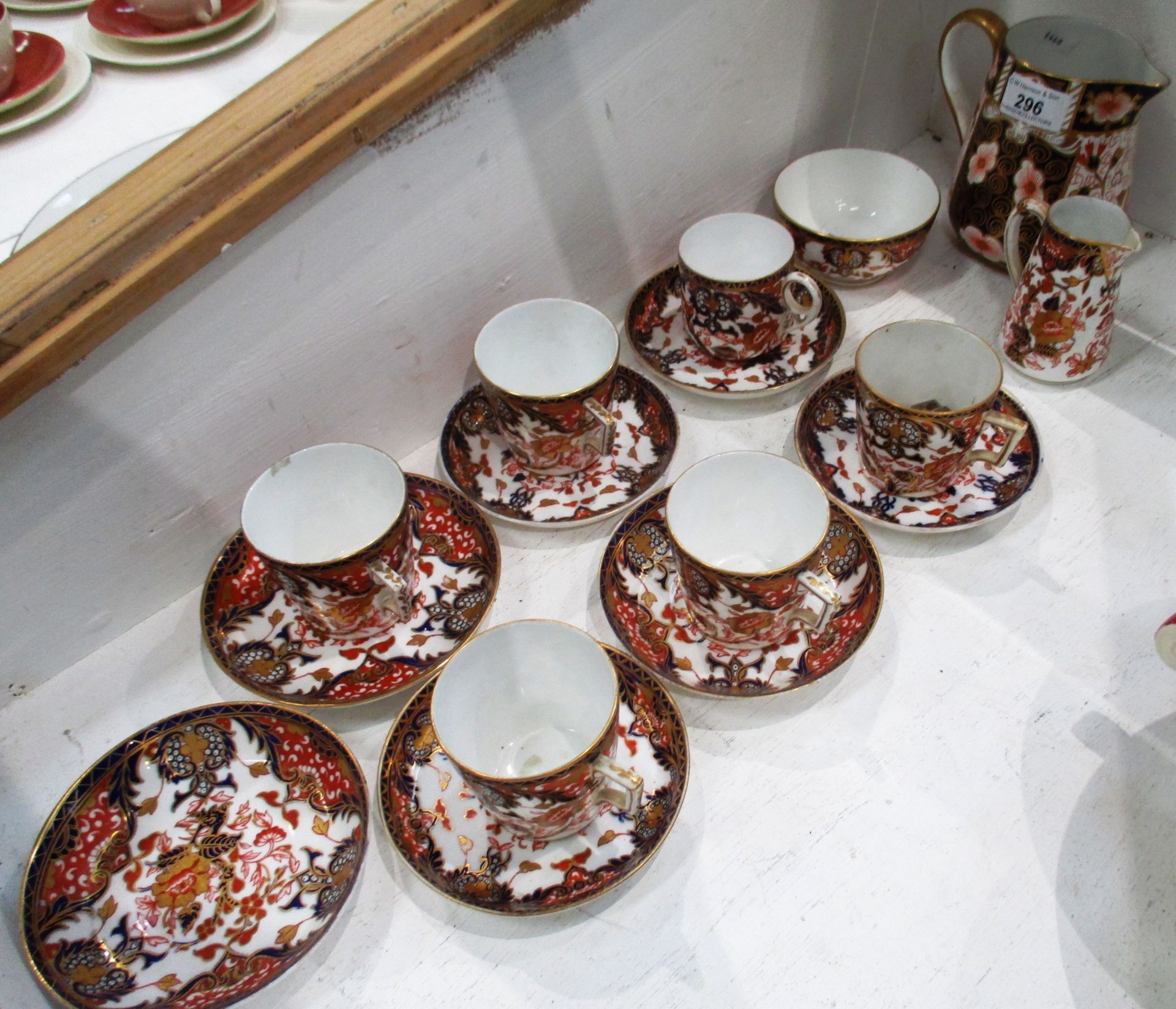 16 x piece Royal Crown Derby tea set decorated with 'Old Imari' pattern