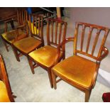 A set of 4 mahogany dining chairs (2 carvers)