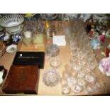 A large quantity of assorted glassware including Waterford and Edinburgh crystal,