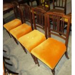 A set of 4 mahogany dining chairs (2 carvers)