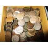 Contents to small box - approximately 450 [1280g] Britannia type farthings, Victoria Bunhead to Geo.