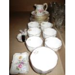 25 x piece Royal Crown Derby "Derby Posies" patterned tea set