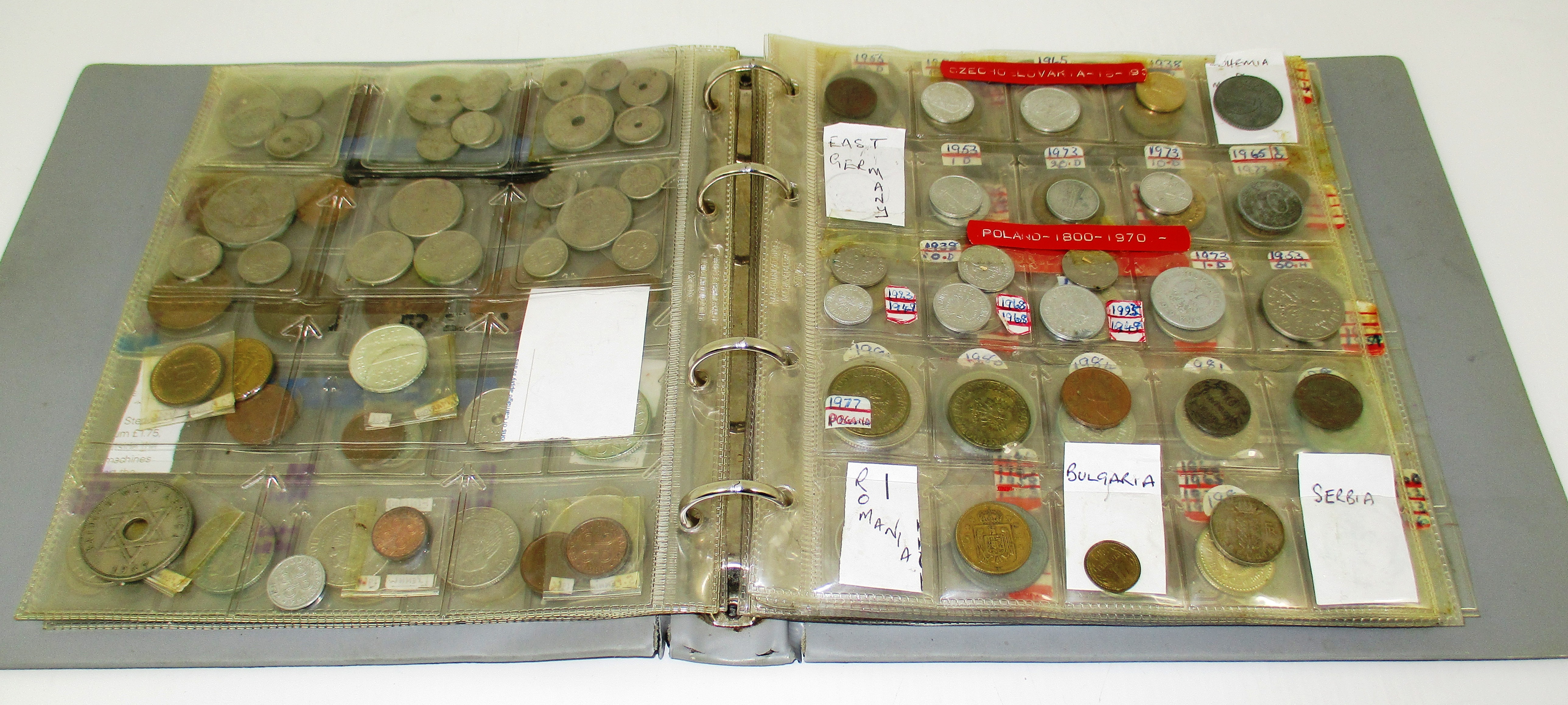 Coin album of over 300 European coins