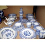 A quantity of blue and white china - Wood & Sons "Yuan" ware,