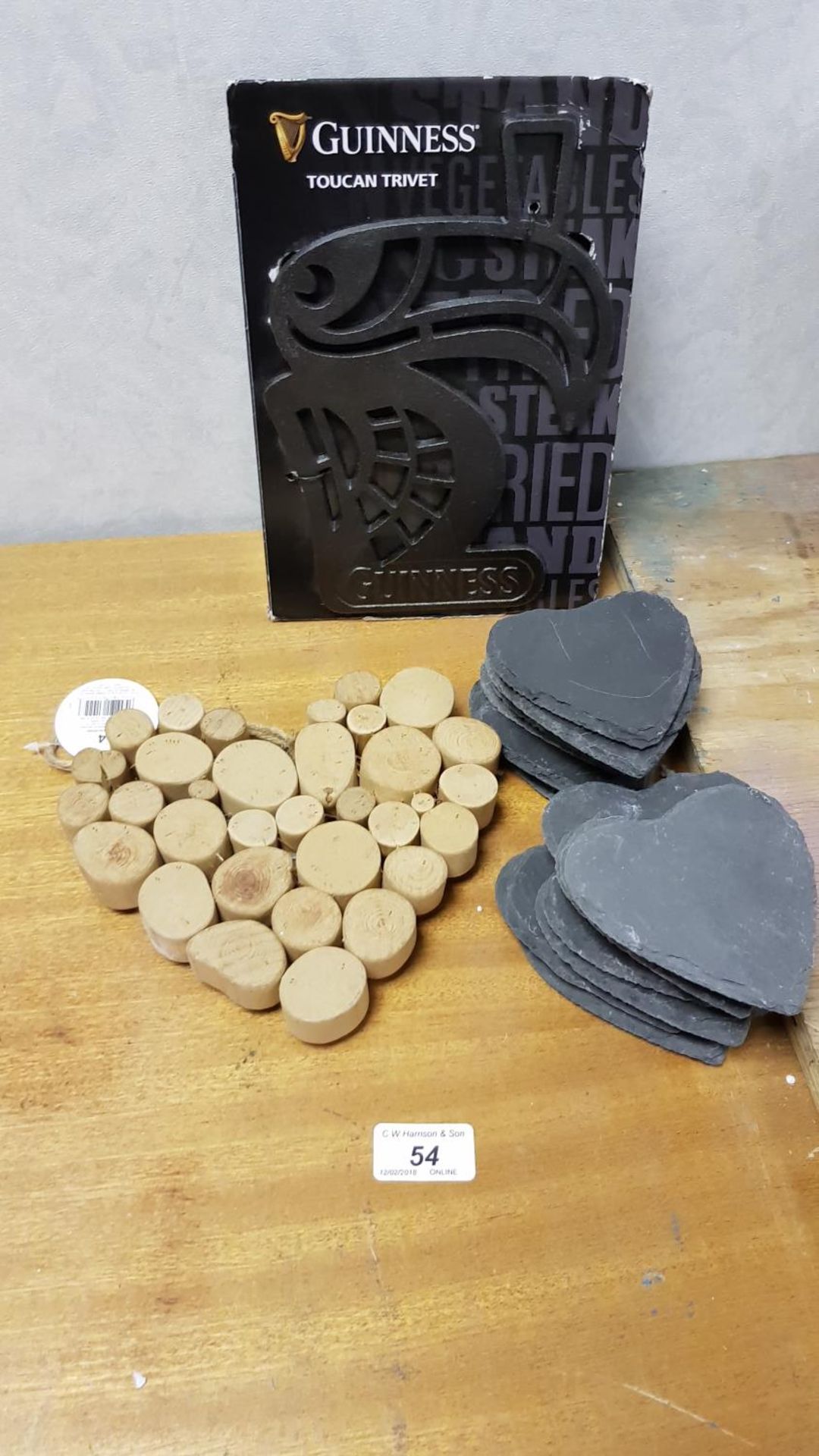 (15x) Slate Heart Coasters,