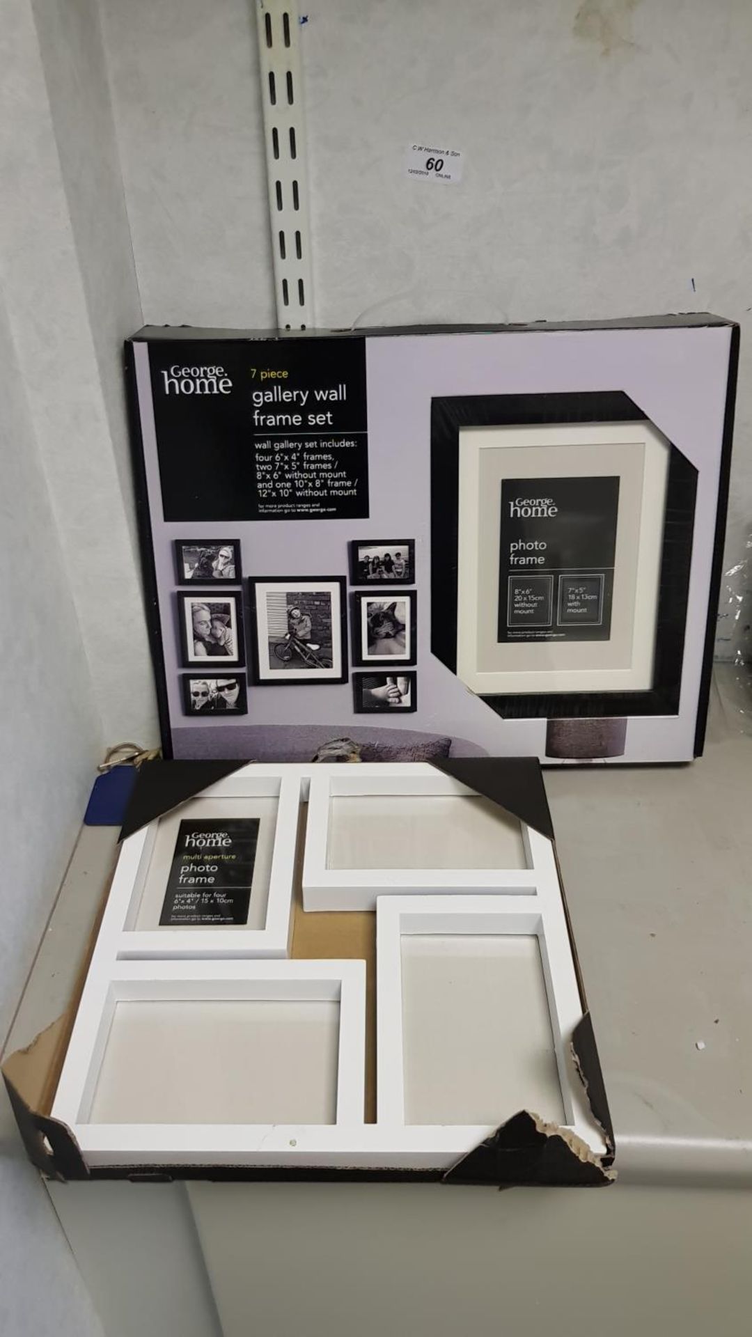 7 Piece Gallery Wall Frame Set & (4x) Multi Aperture Photo Frame