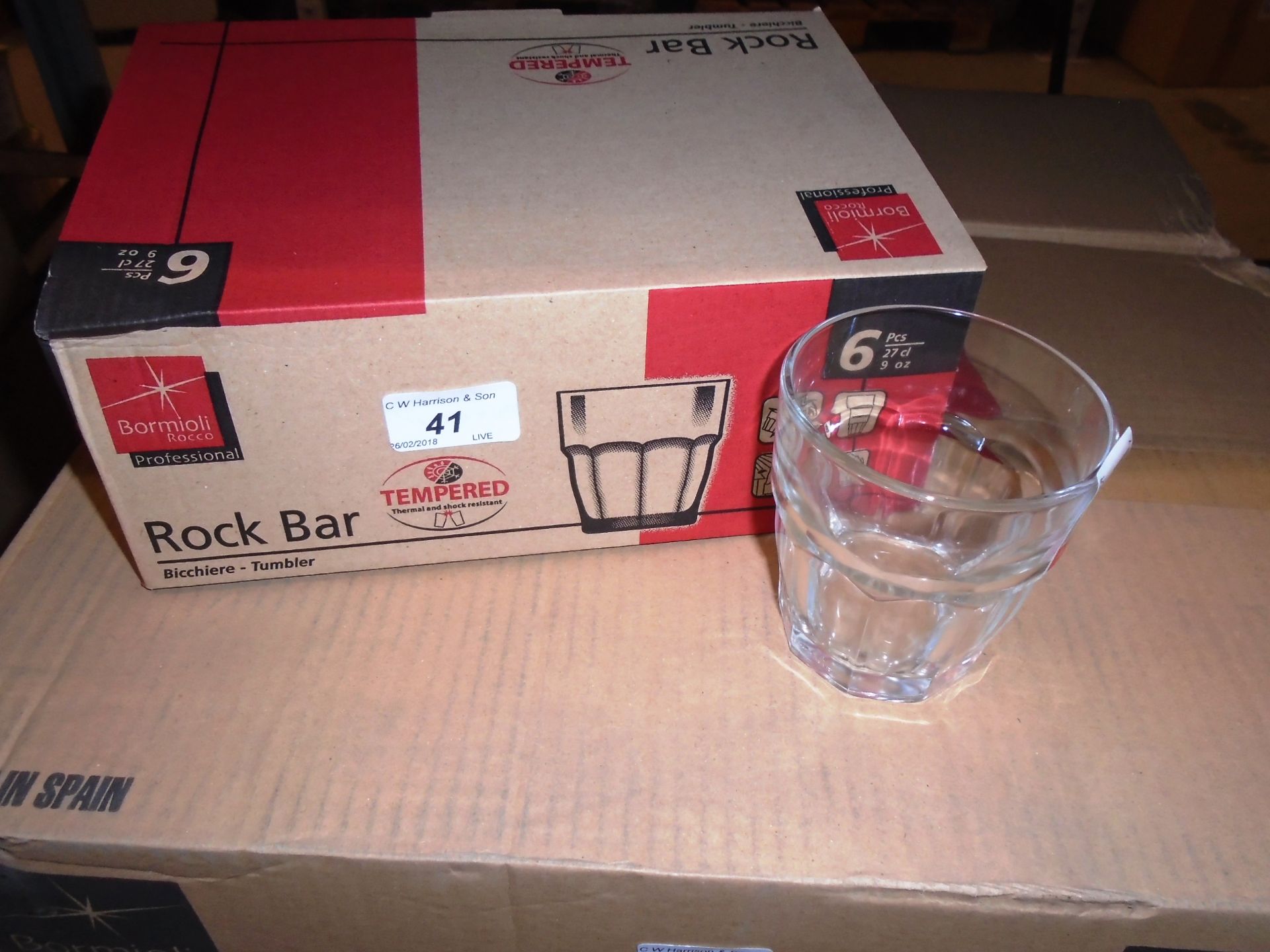 48 x Bormioli rock bar glasses - 1 x outer box