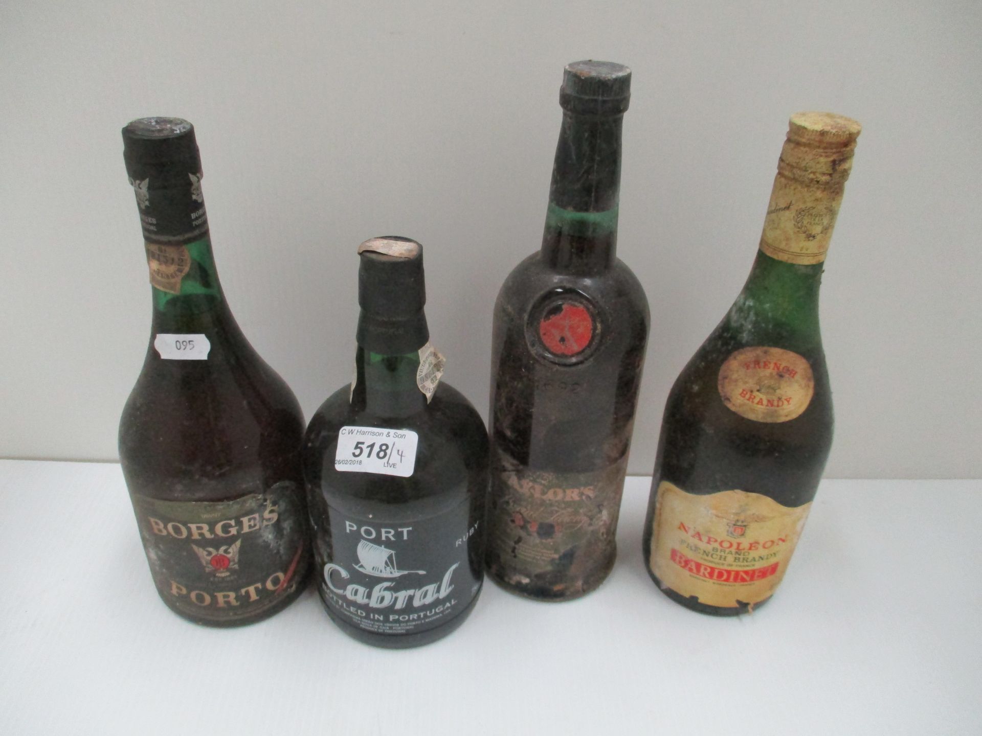 A 70cl bottle of Taylors Special Tawny Port (label damaged), a 75cl bottle of Cabral ruby port,