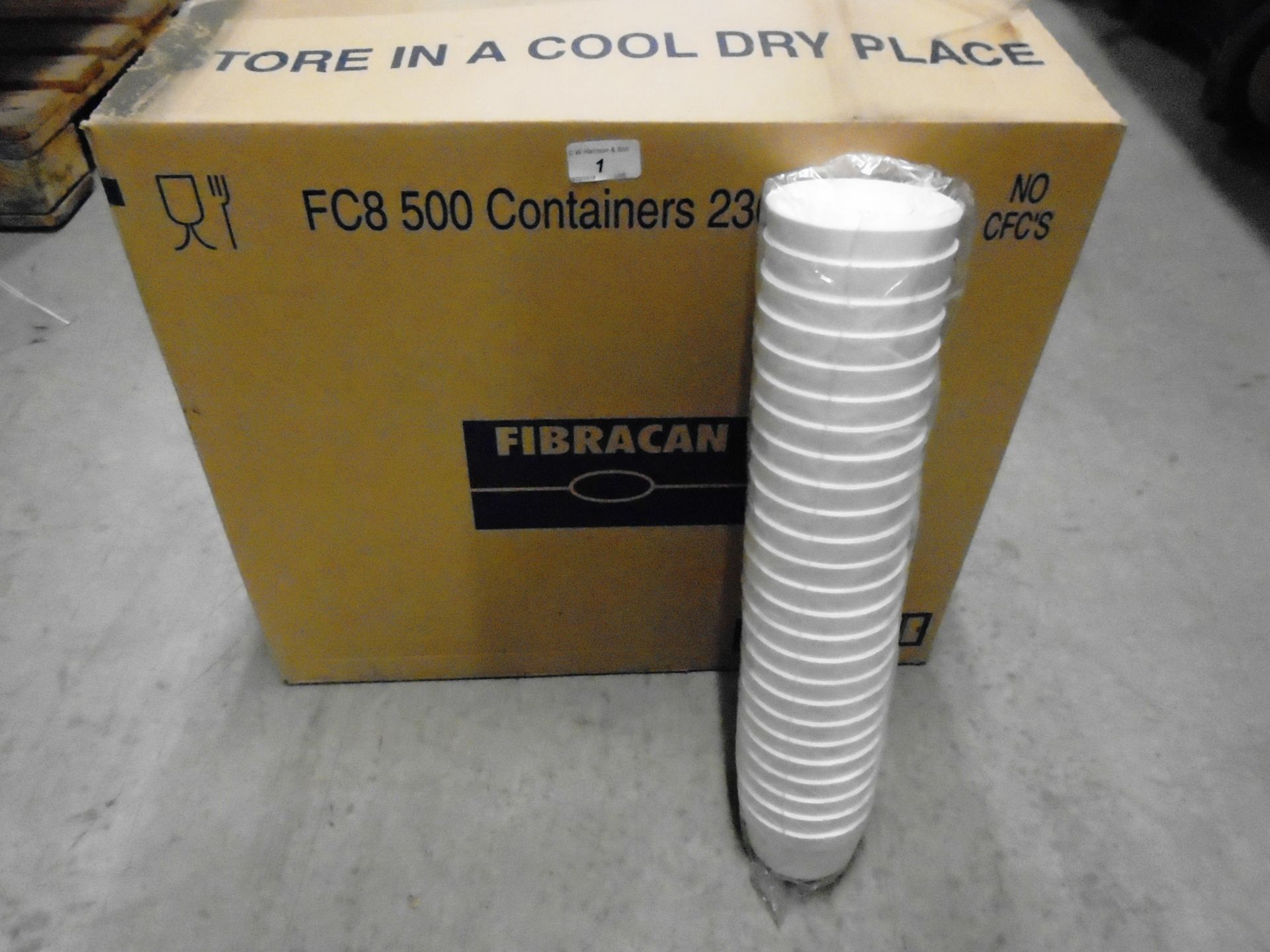 9000 x Fibracan 230ml (8oz) food containers (18 x outer boxes)