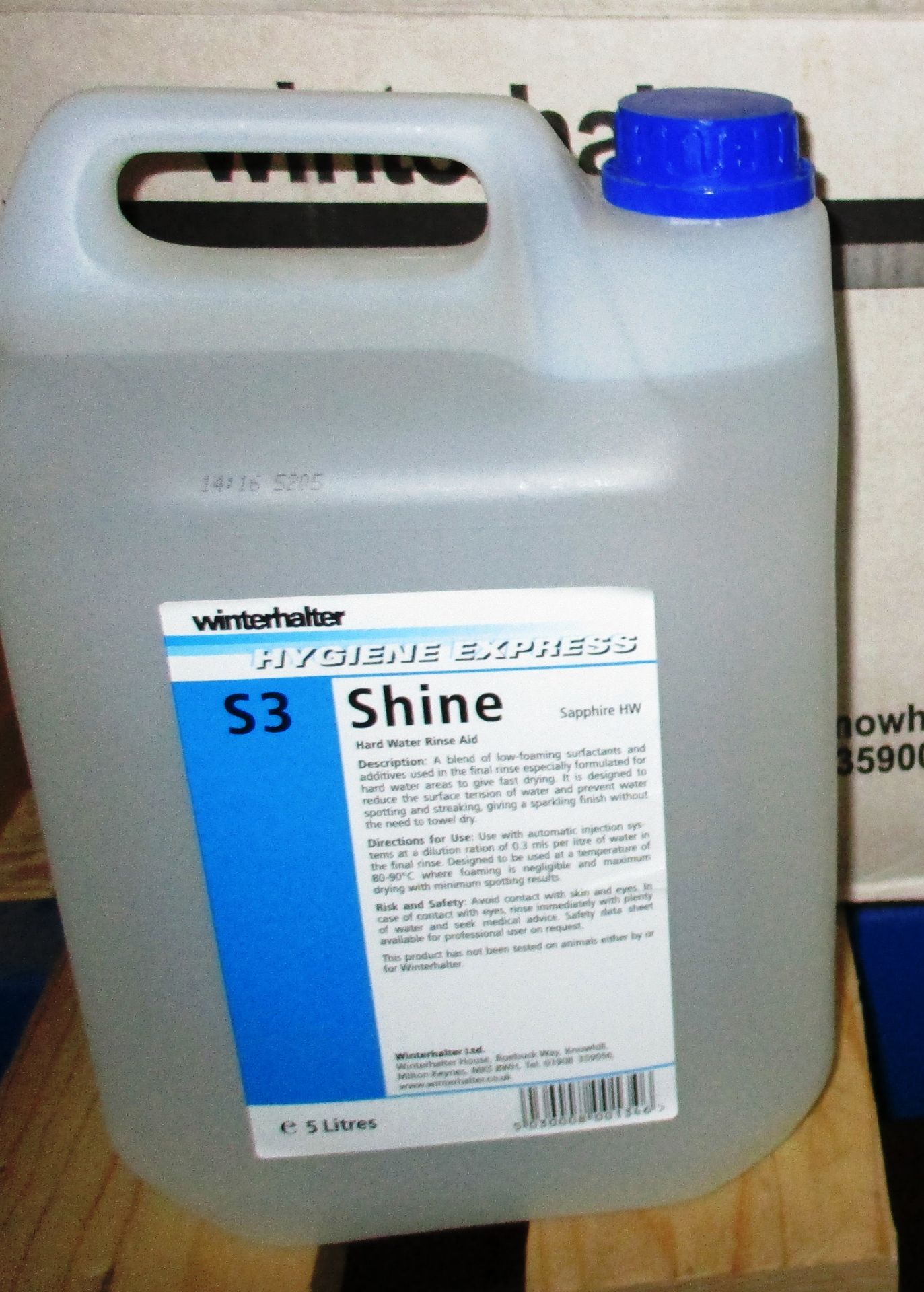10 x 5 litre Winterhalter shine hard water rinse aid