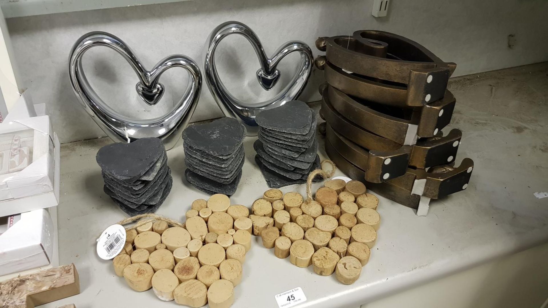 Mixed Heart Set – to include cork decoration, slate coasters,