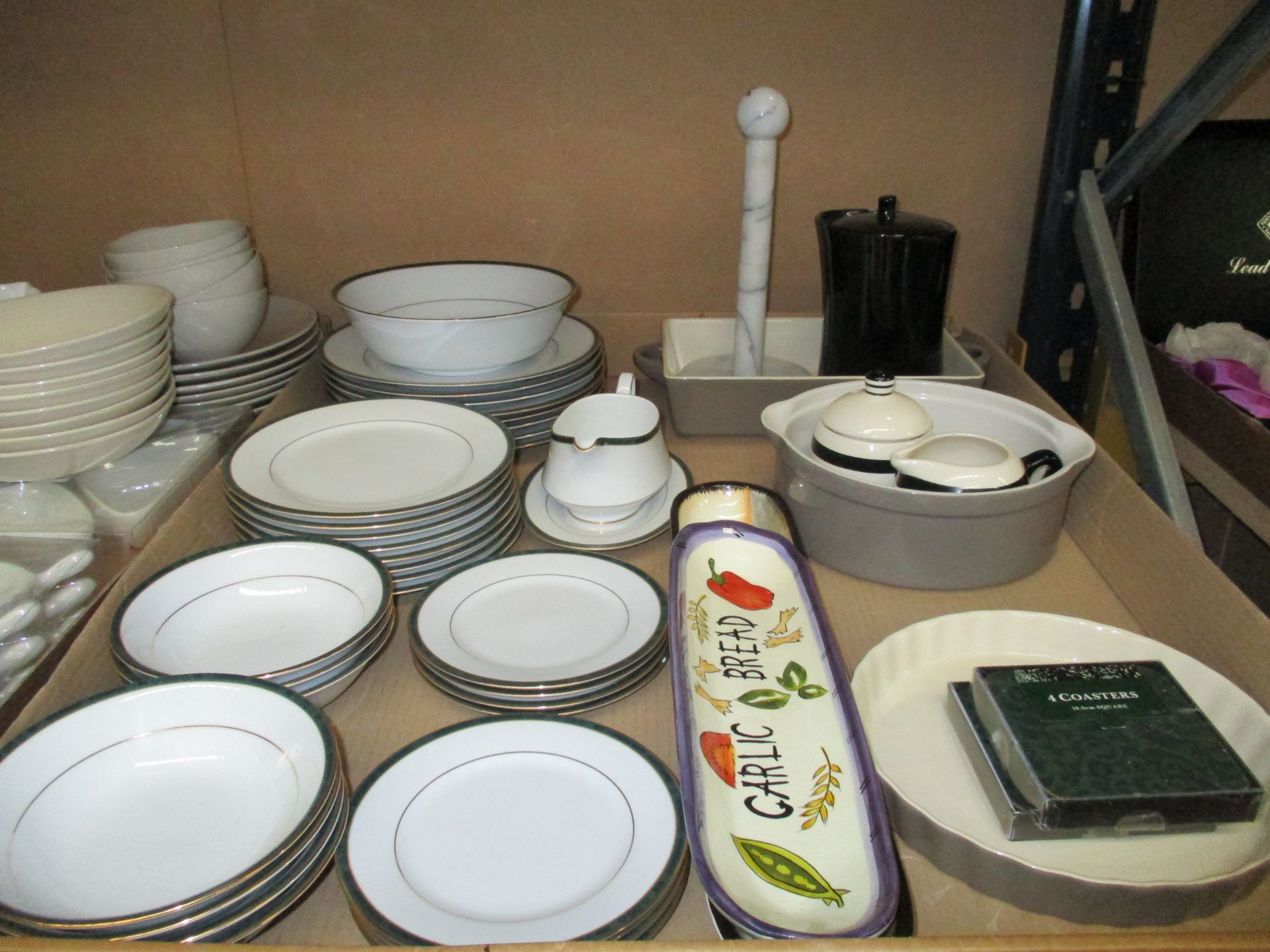 34 x piece Boots dinner service decorated with "Hanover Green" pattern and other table ware etc