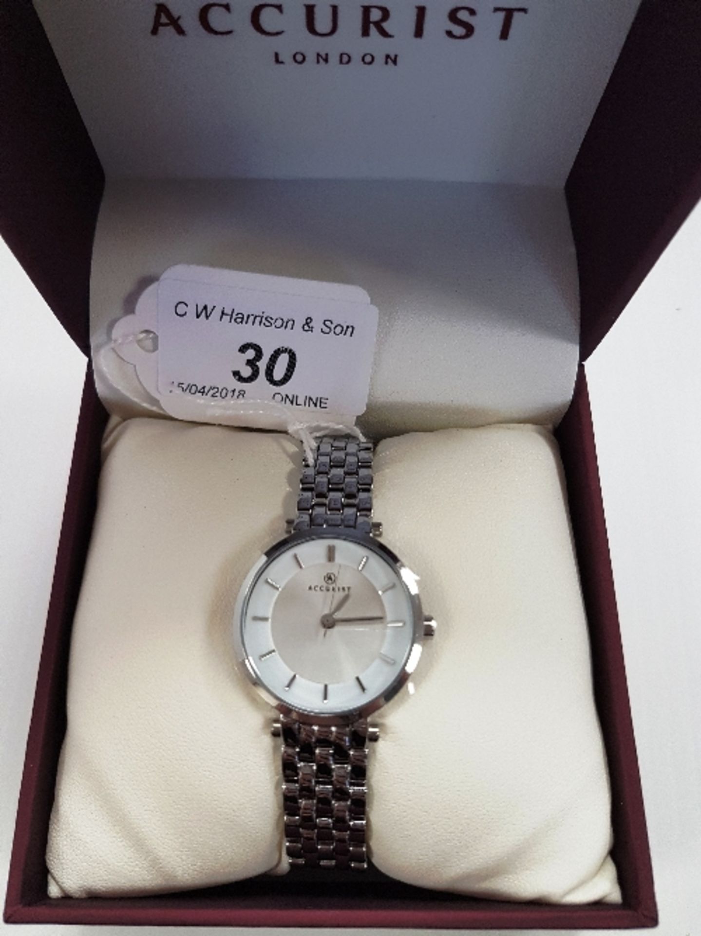 Ladies Accurist stainless steel watch RR