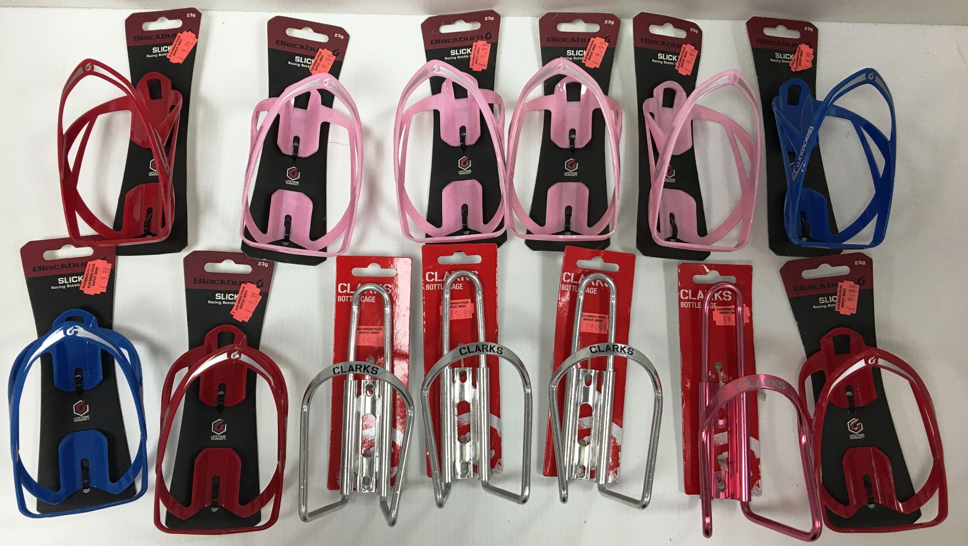 13 x assorted bicycle bottle cages by Clark etc