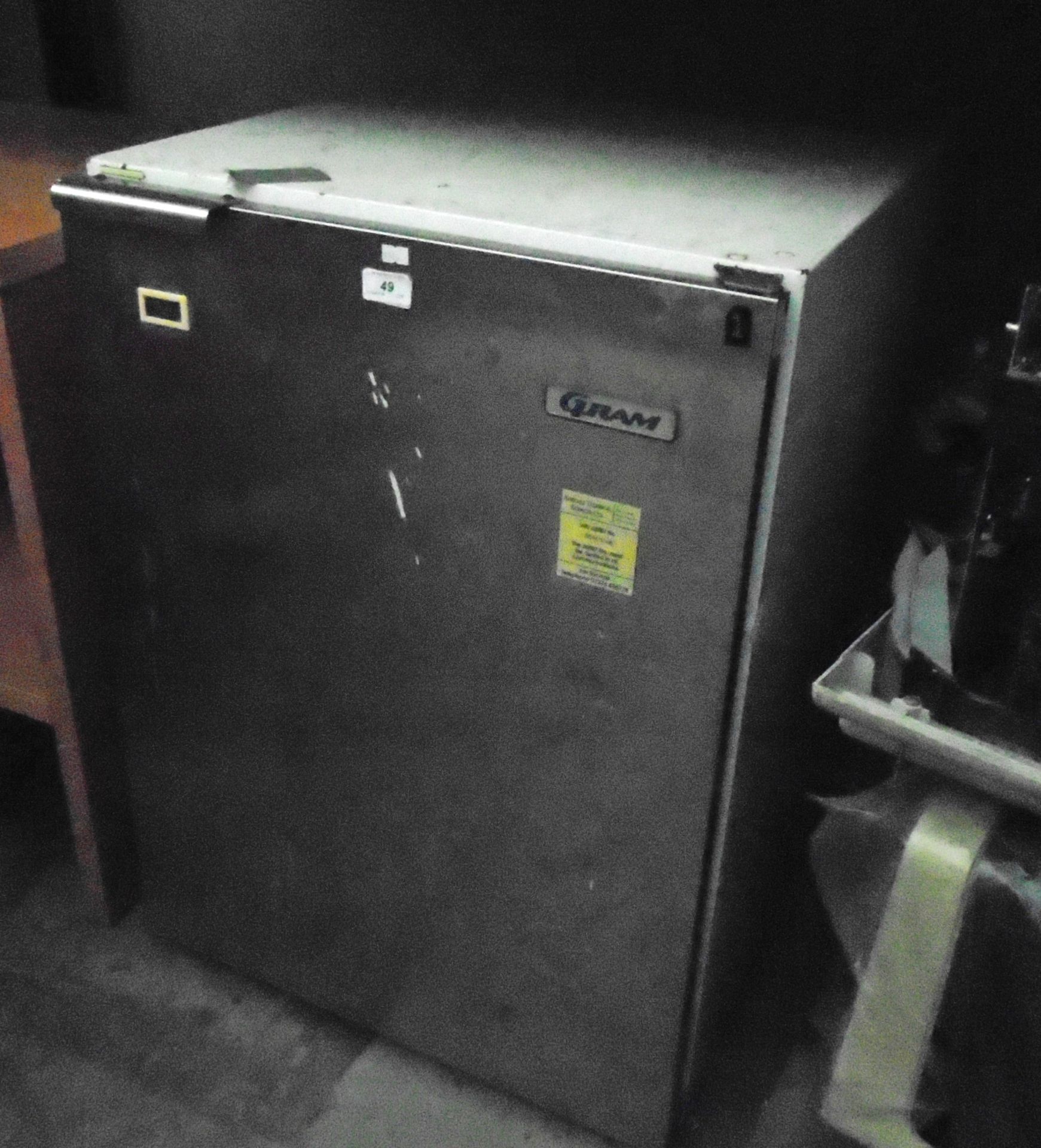 A Gram stainless steel fridge (flex cut off)