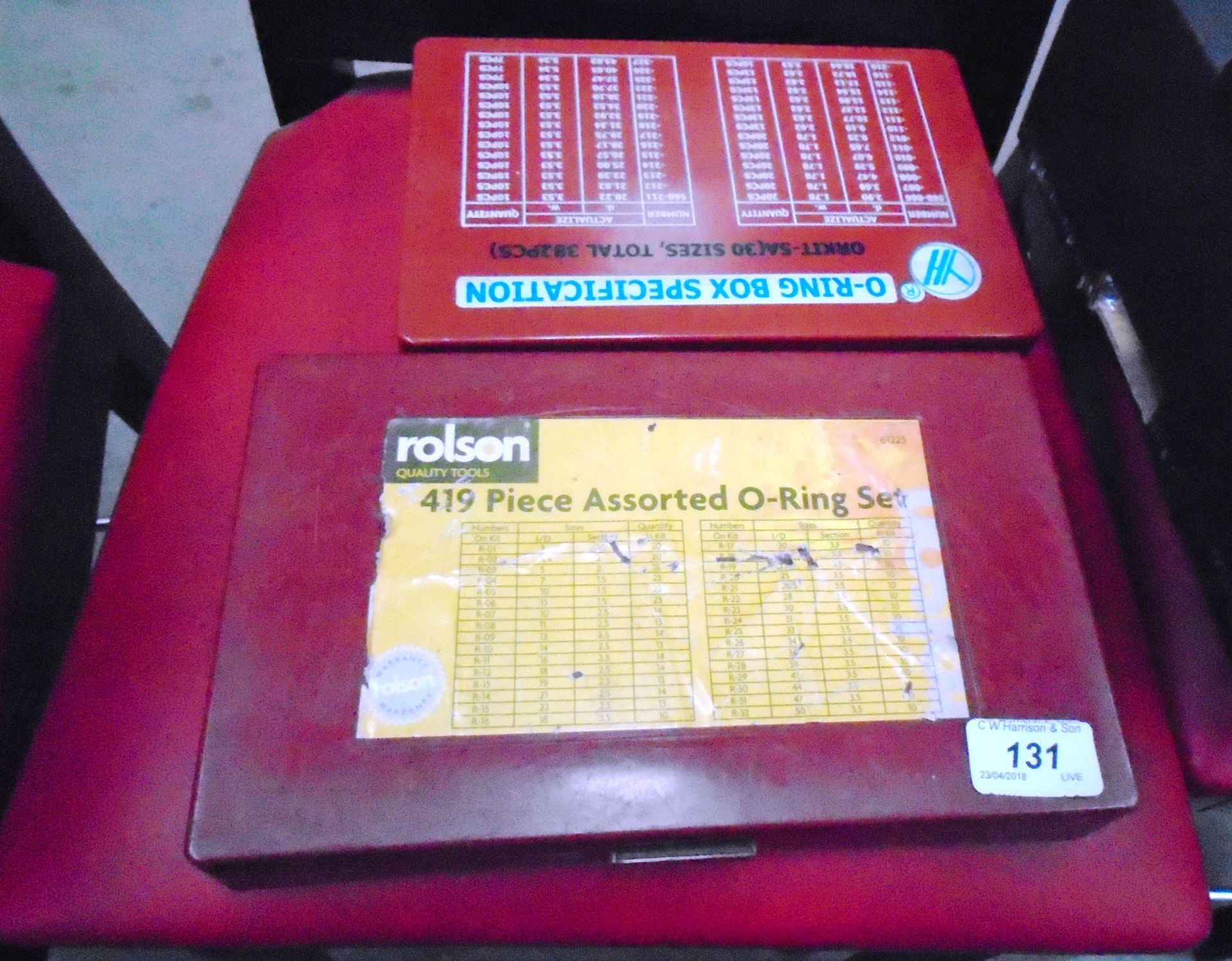 2 x sets of assorted 'O' rings by Rolson,