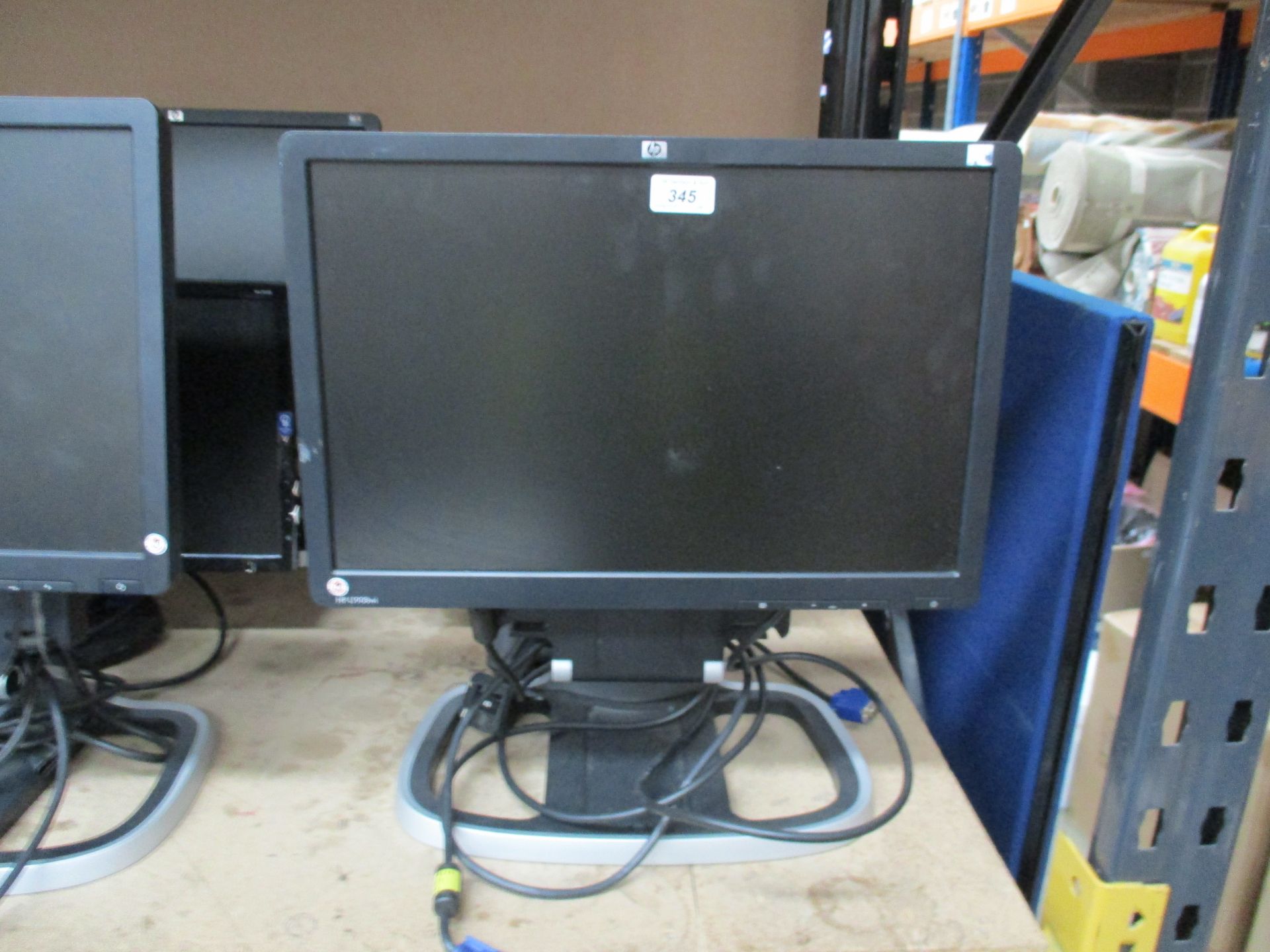 3 x assorted LCD monitors - power leads,