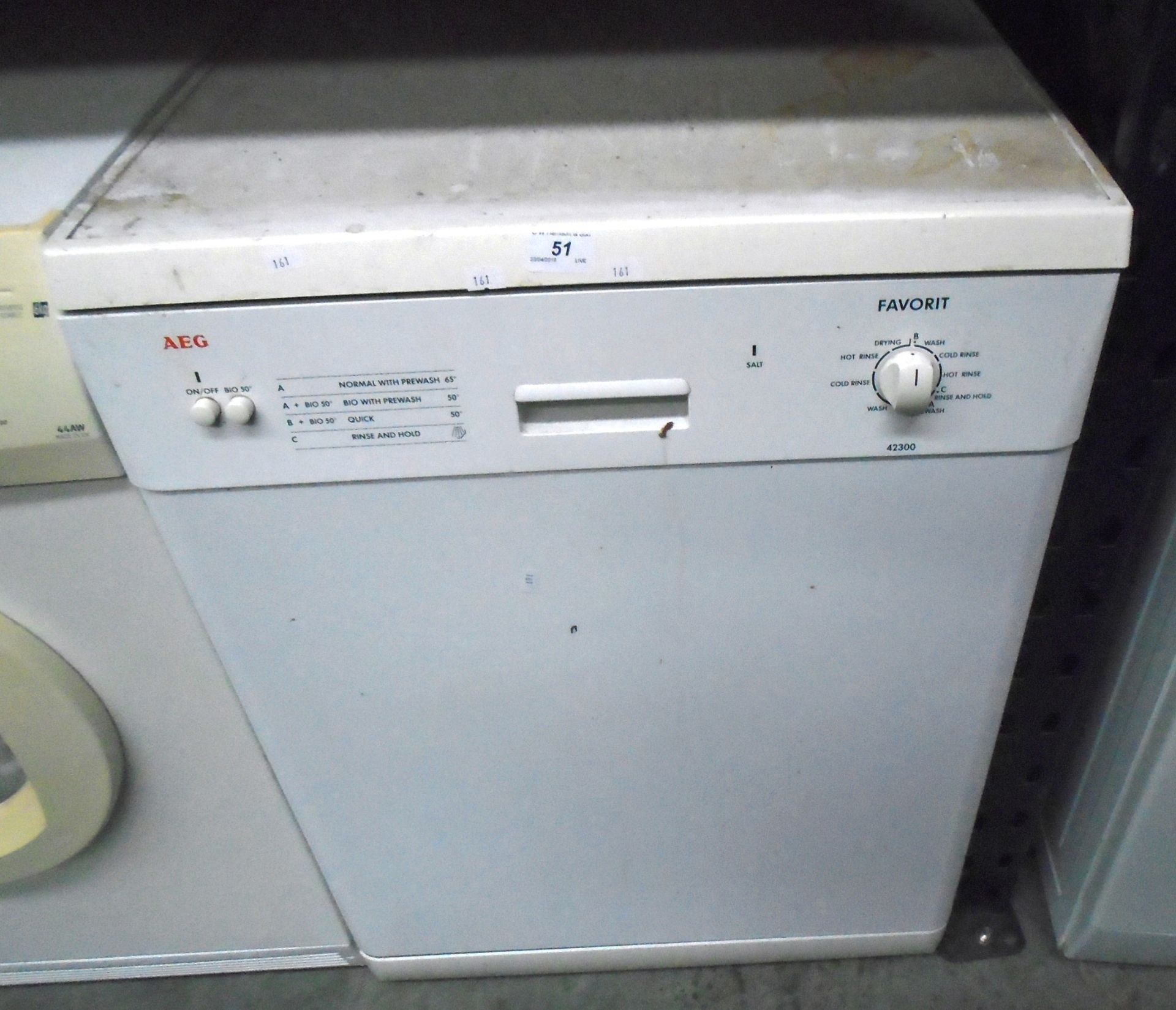 An AEG 42300 dishwasher