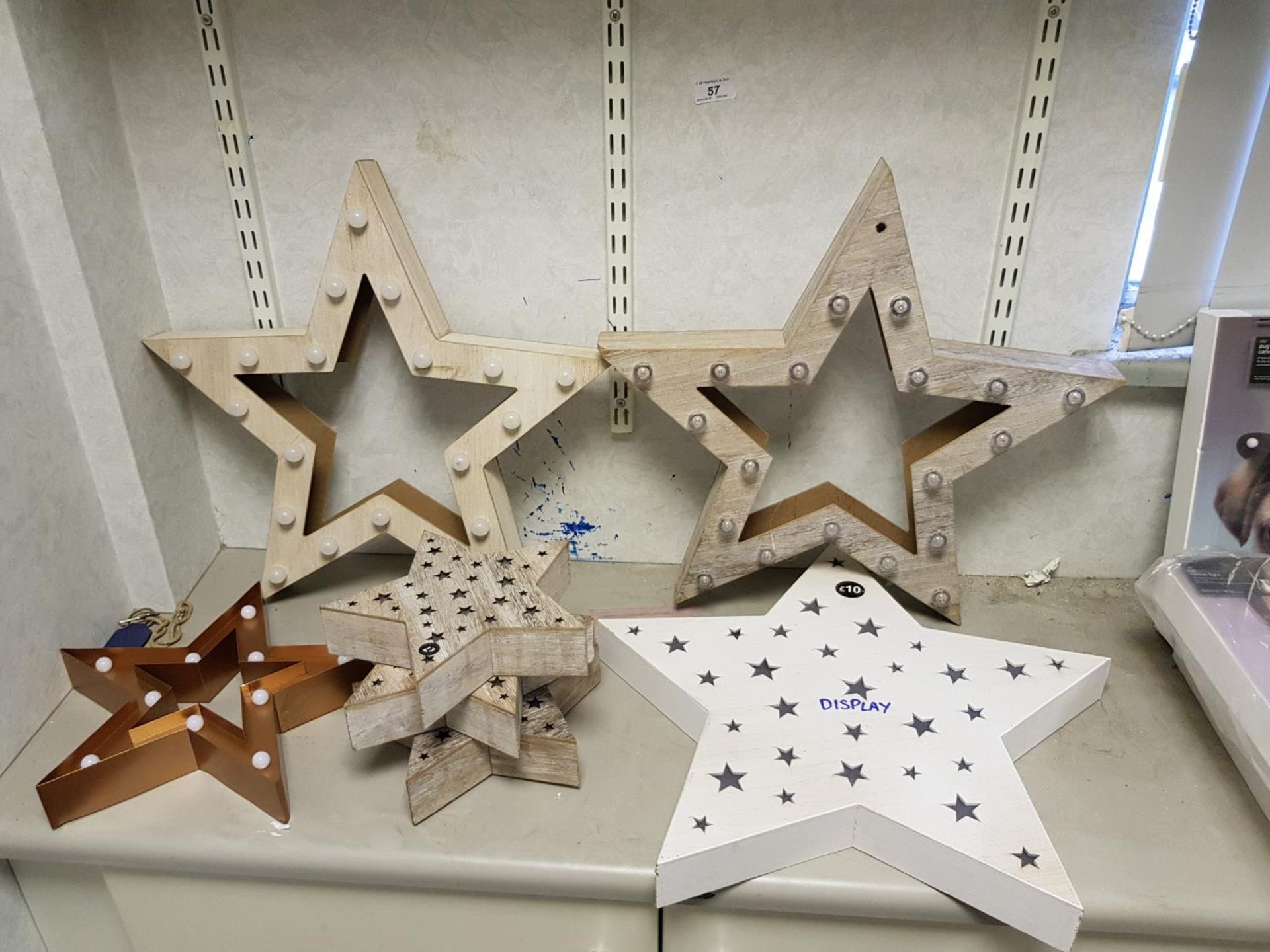 (7x) Mixed Star LED Decorations