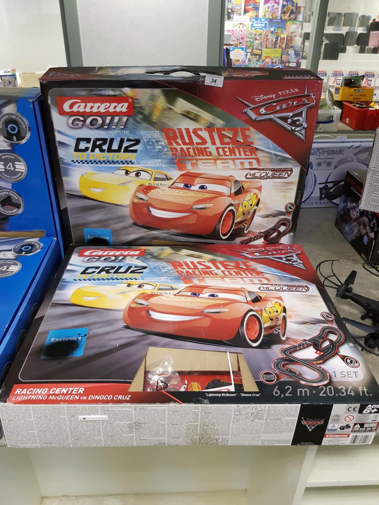 (2x) Carrera Go!!! Cruz To Victory Lightning McQueen Slot Racing System