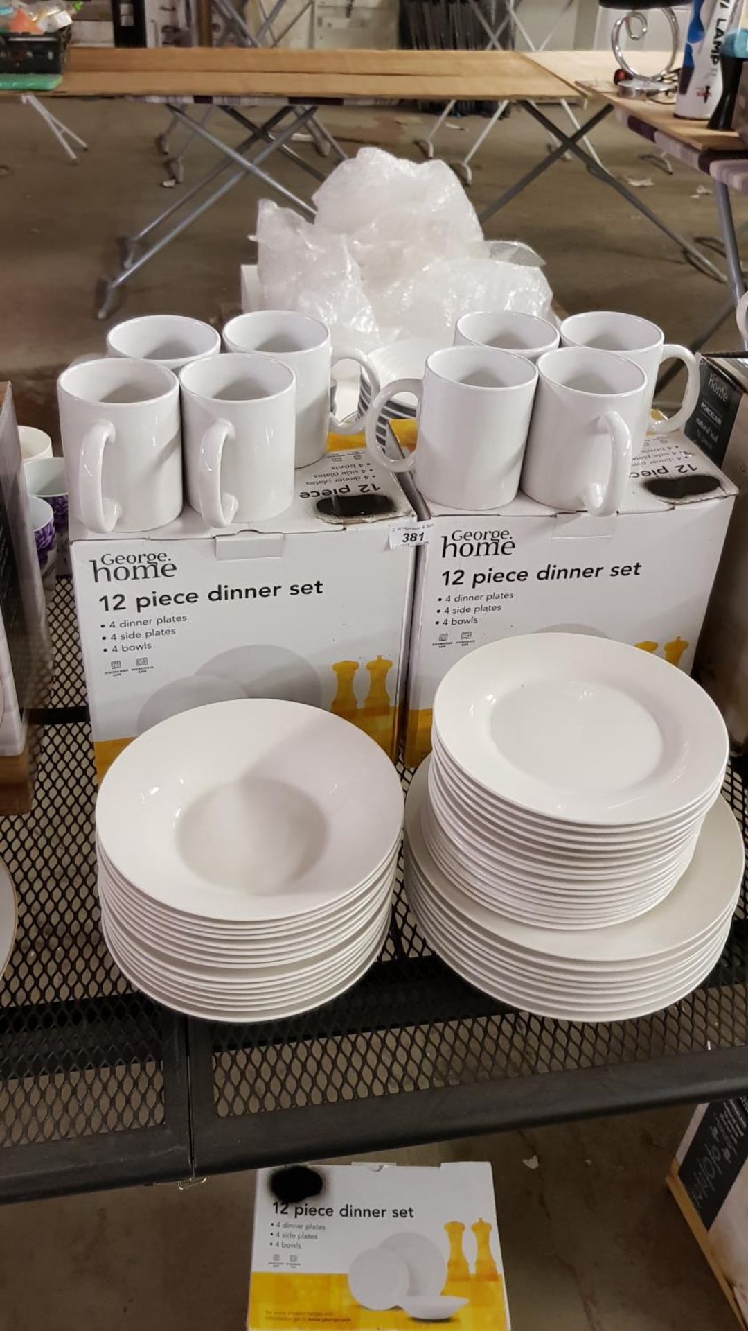 47 Piece White Dinner Set – (8x) Large Plates, (16x) Small Plates,