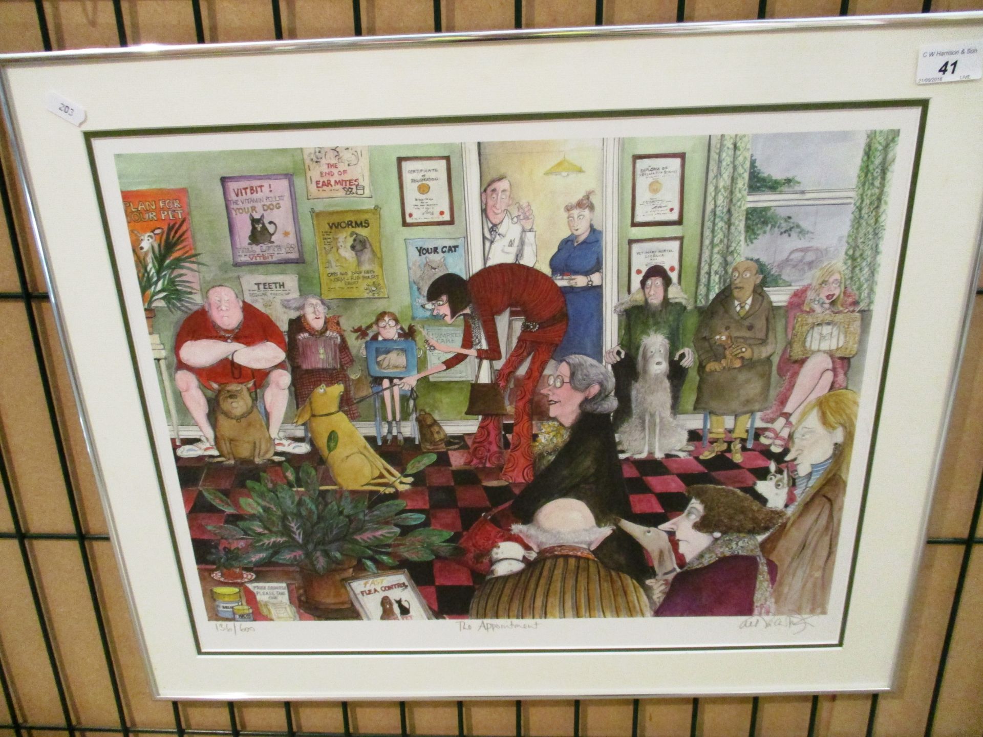 Sue Macartney Snape framed Ltd Edition print 'The Appointment' 40 x 50cm signed in pencil and