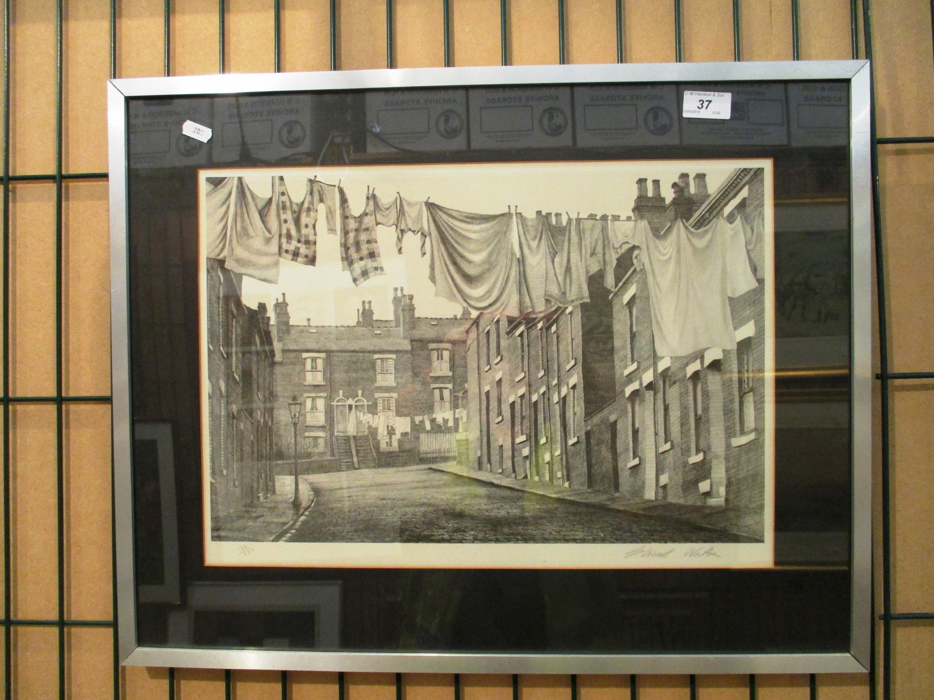 Stuart Walton framed Ltd Edition print 'Leeds Street Scene,