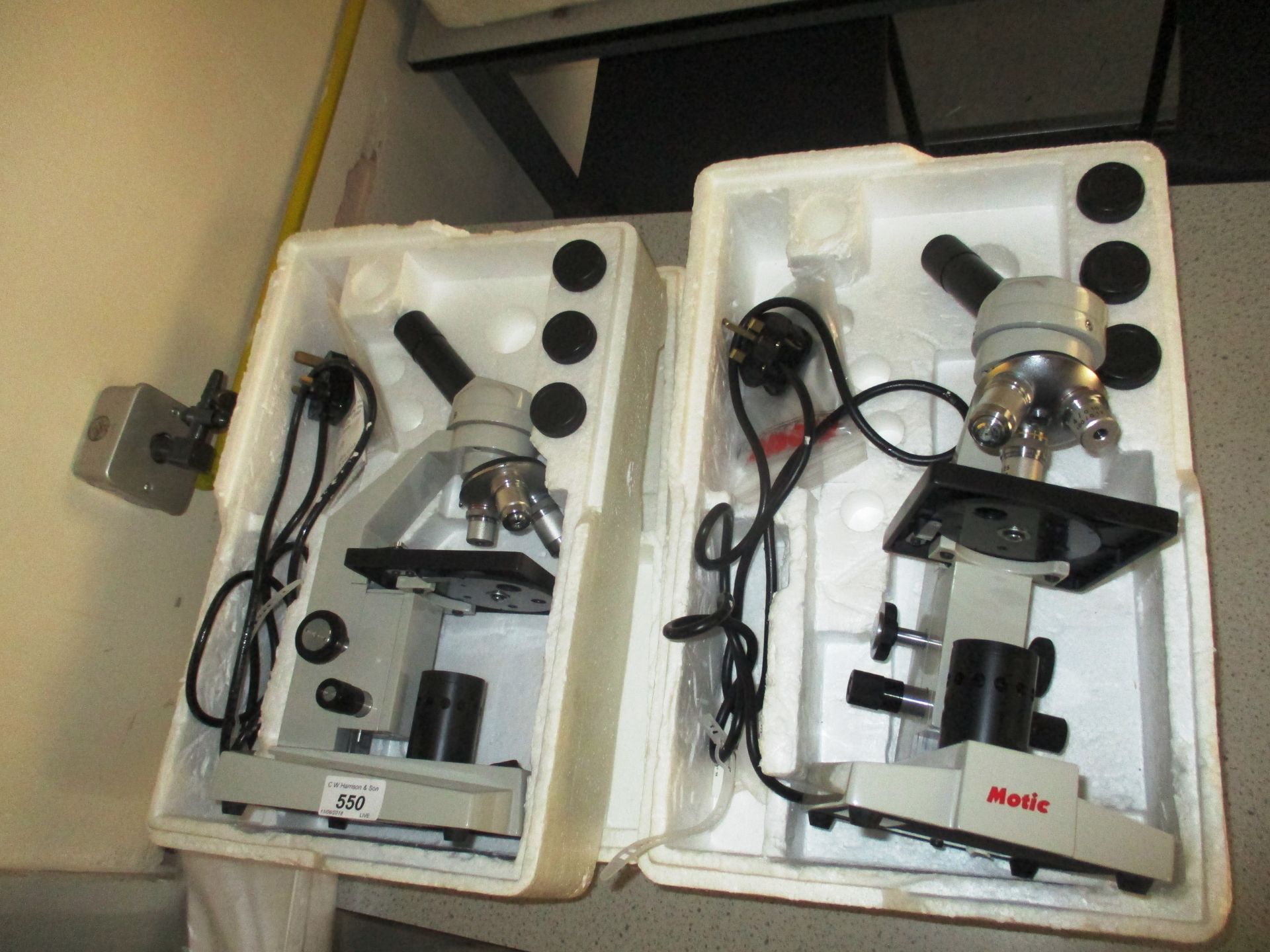 2 x Motic F Series microscopes