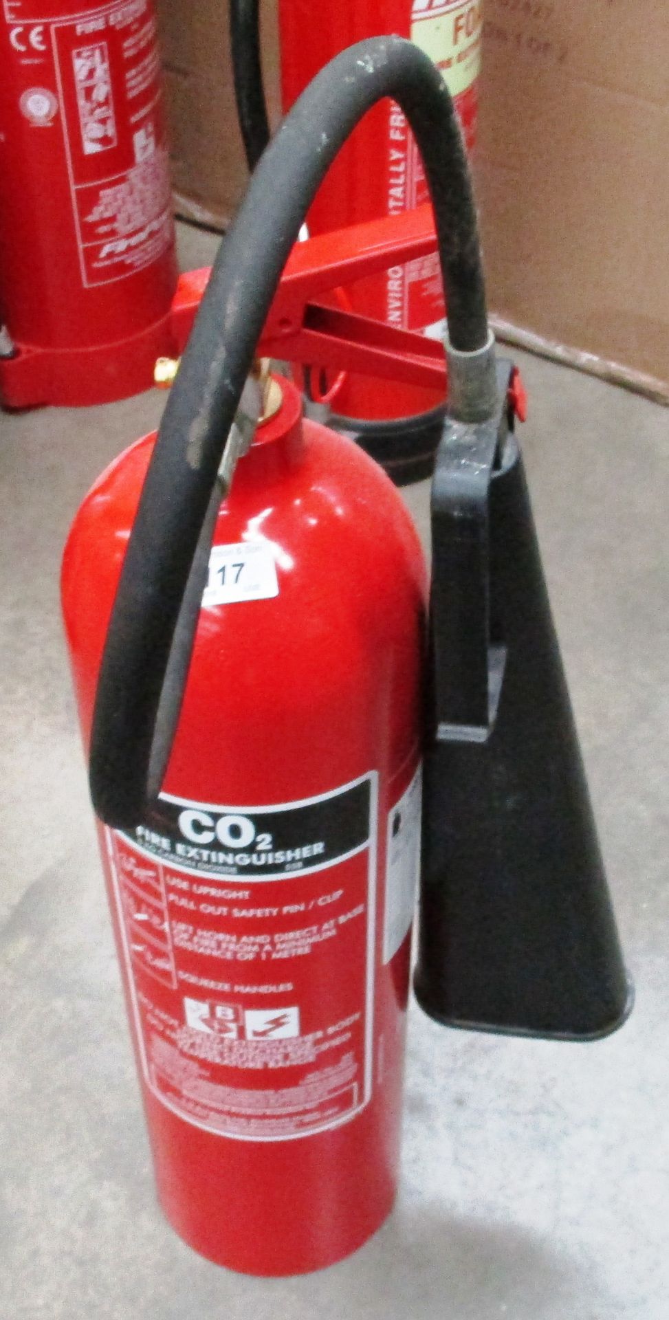 A 5kg Co2 type fire extinguisher