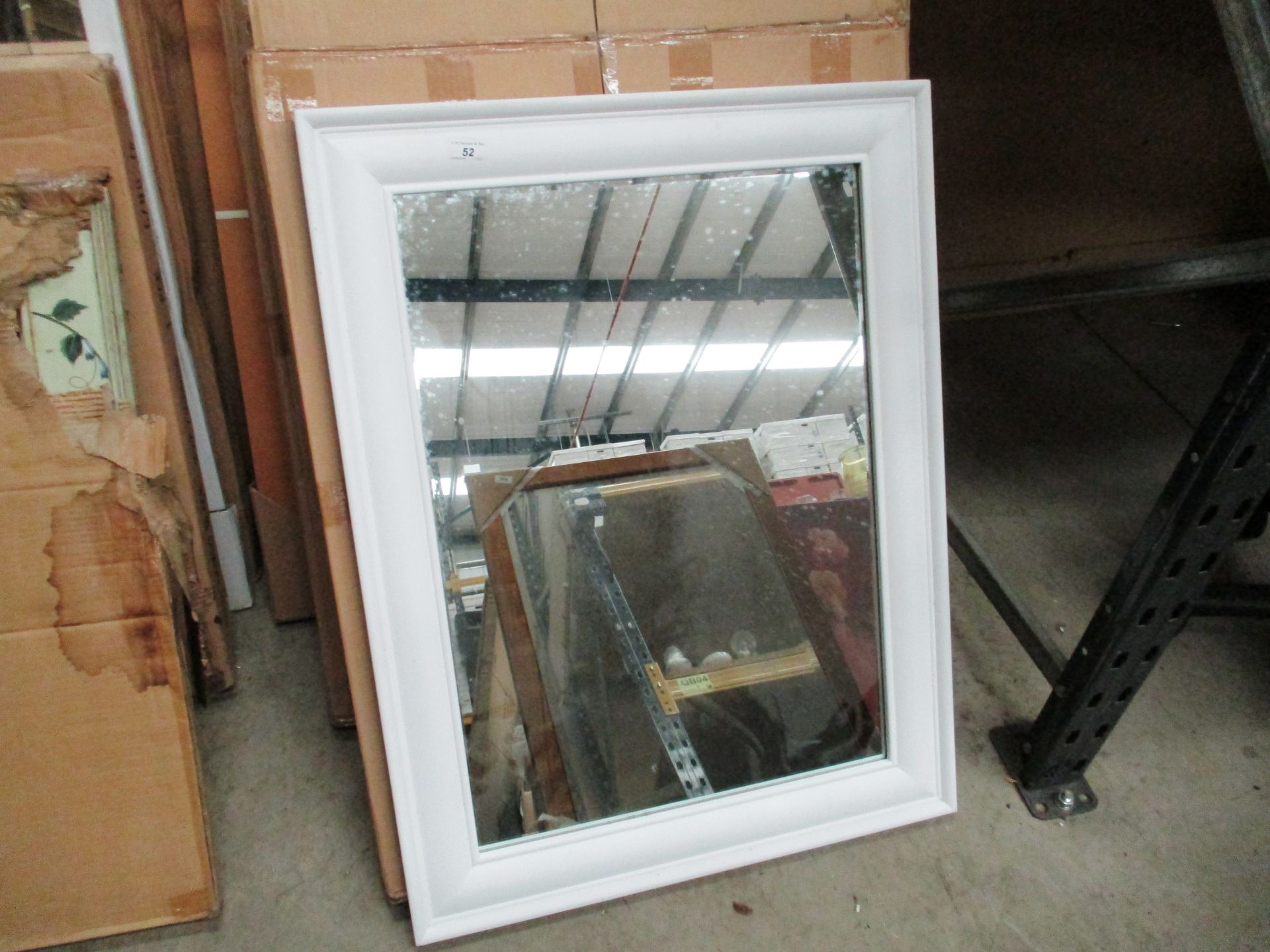 A Mods white framed wall mirror 88 x 68cm