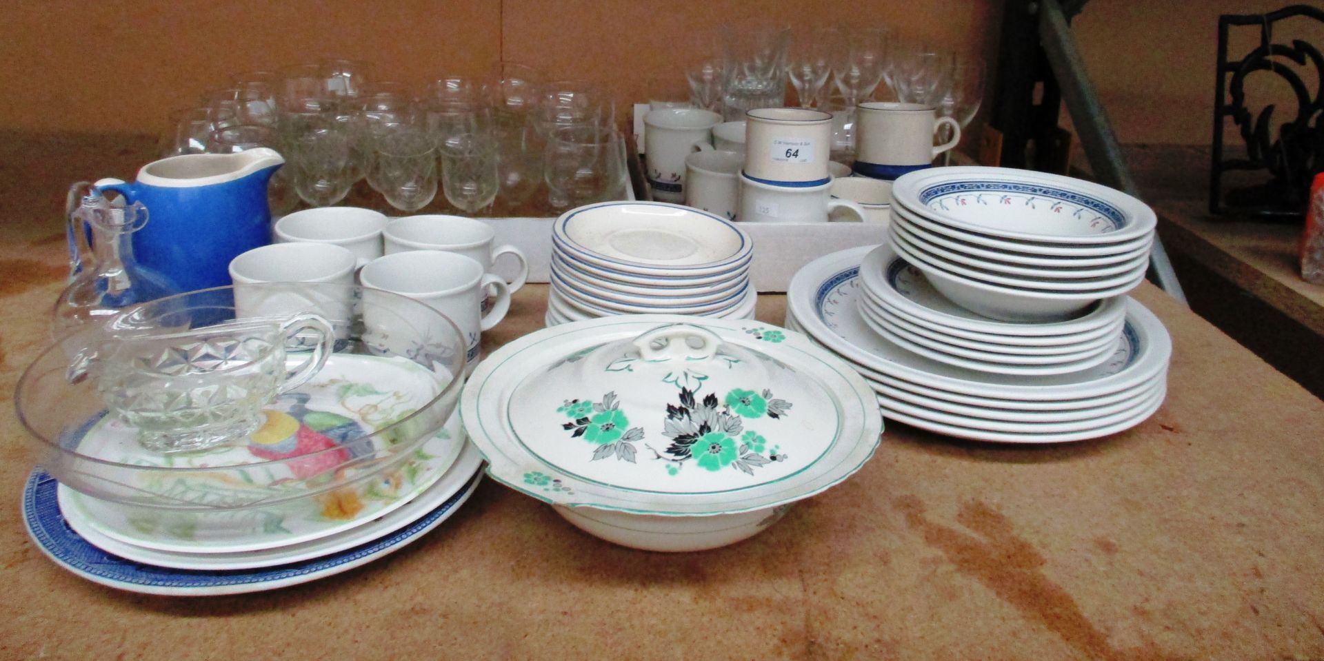 23 x piece Staffordshire pottery part tea set,