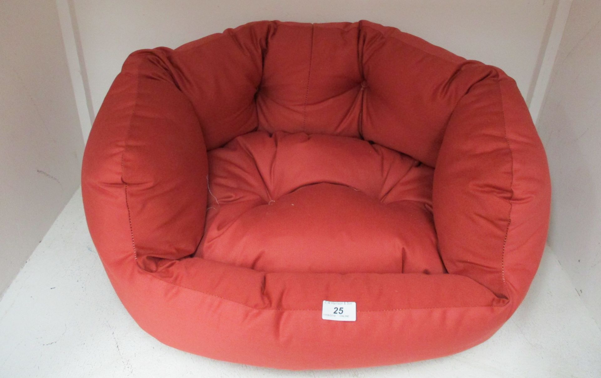 Ashcroft red upholstered medium dog bed