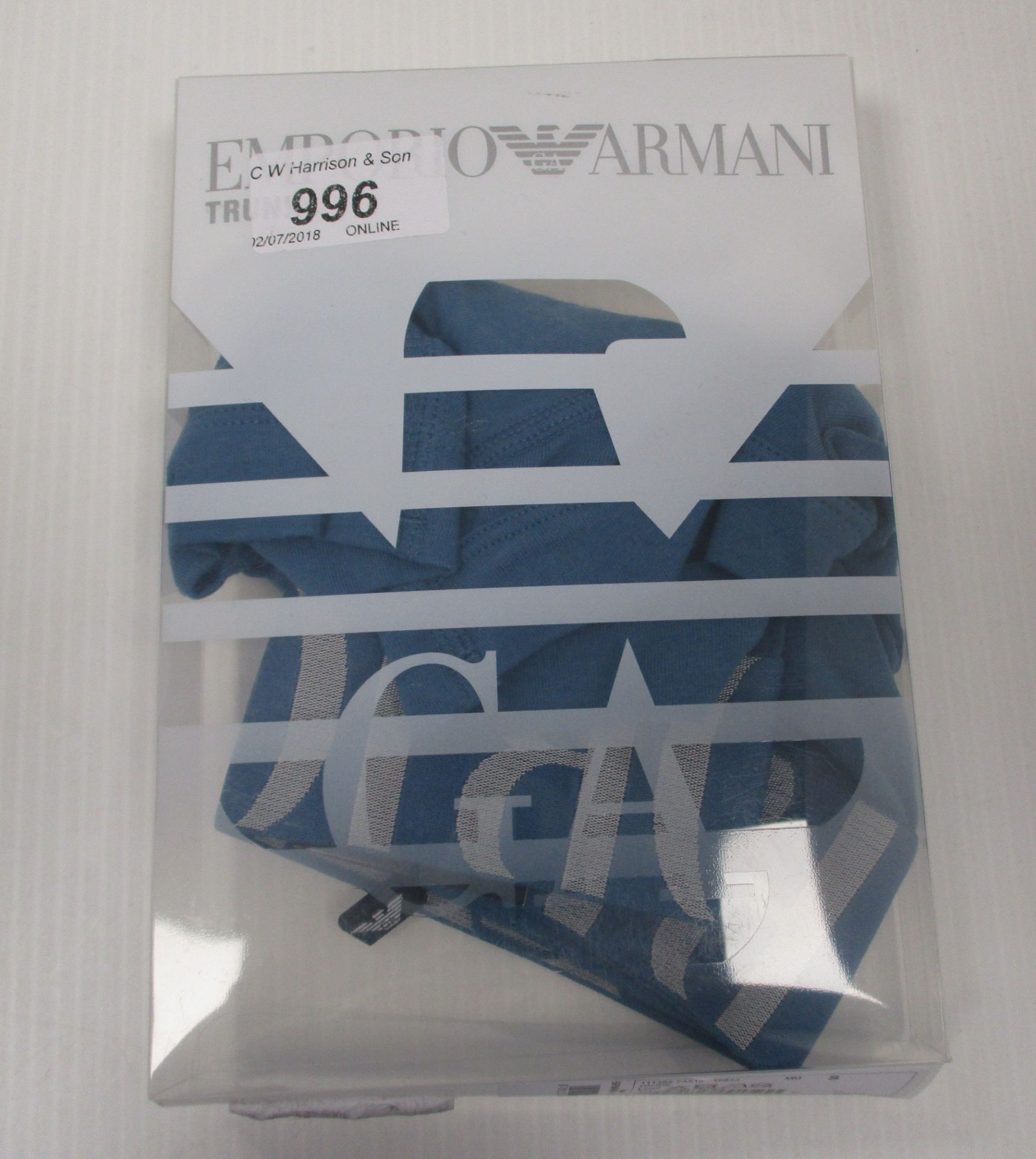 Emporio Armani cadet blue trunk - S RRP £26