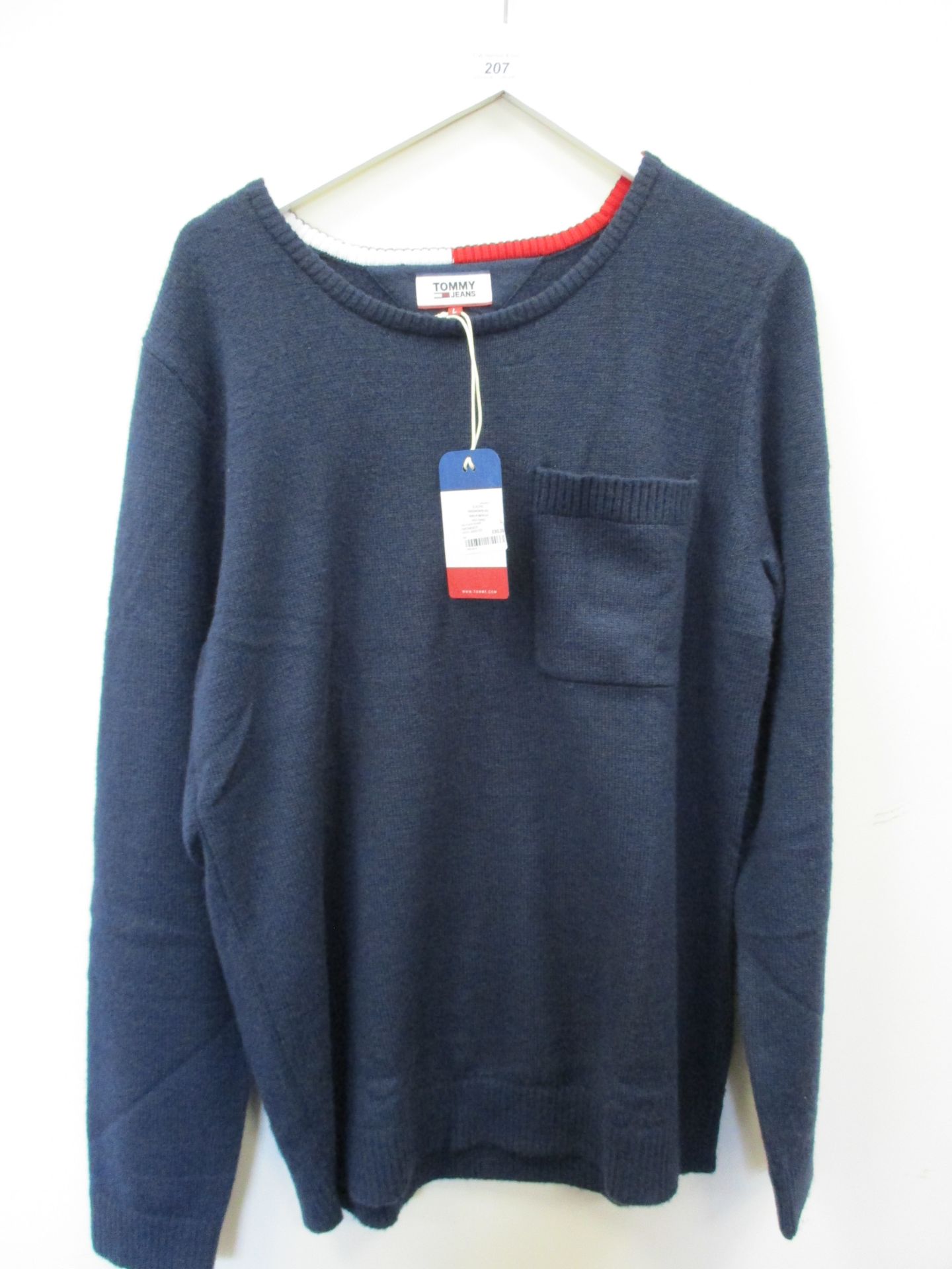 Tommy Jeans wool sweater - navy - large RRP £90