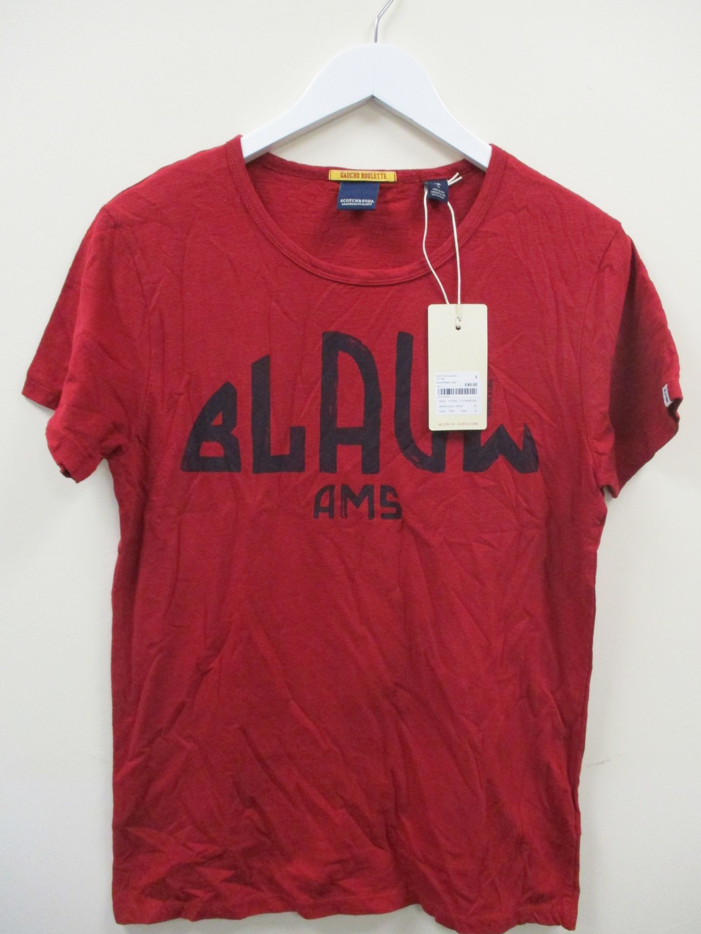 Scotch and Soda t-shirt - red - small RRP £40