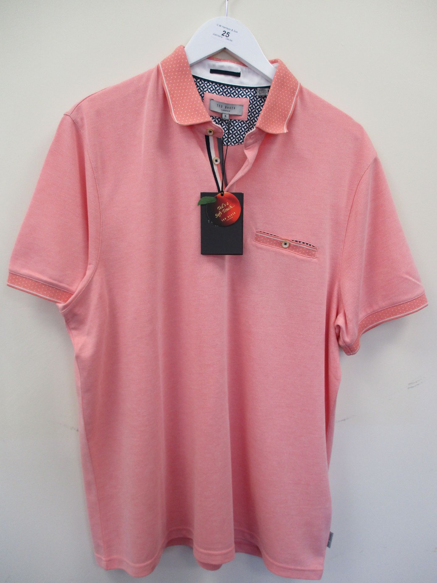 Ted Baker polo shirt - pale orange - XXL RRP £69