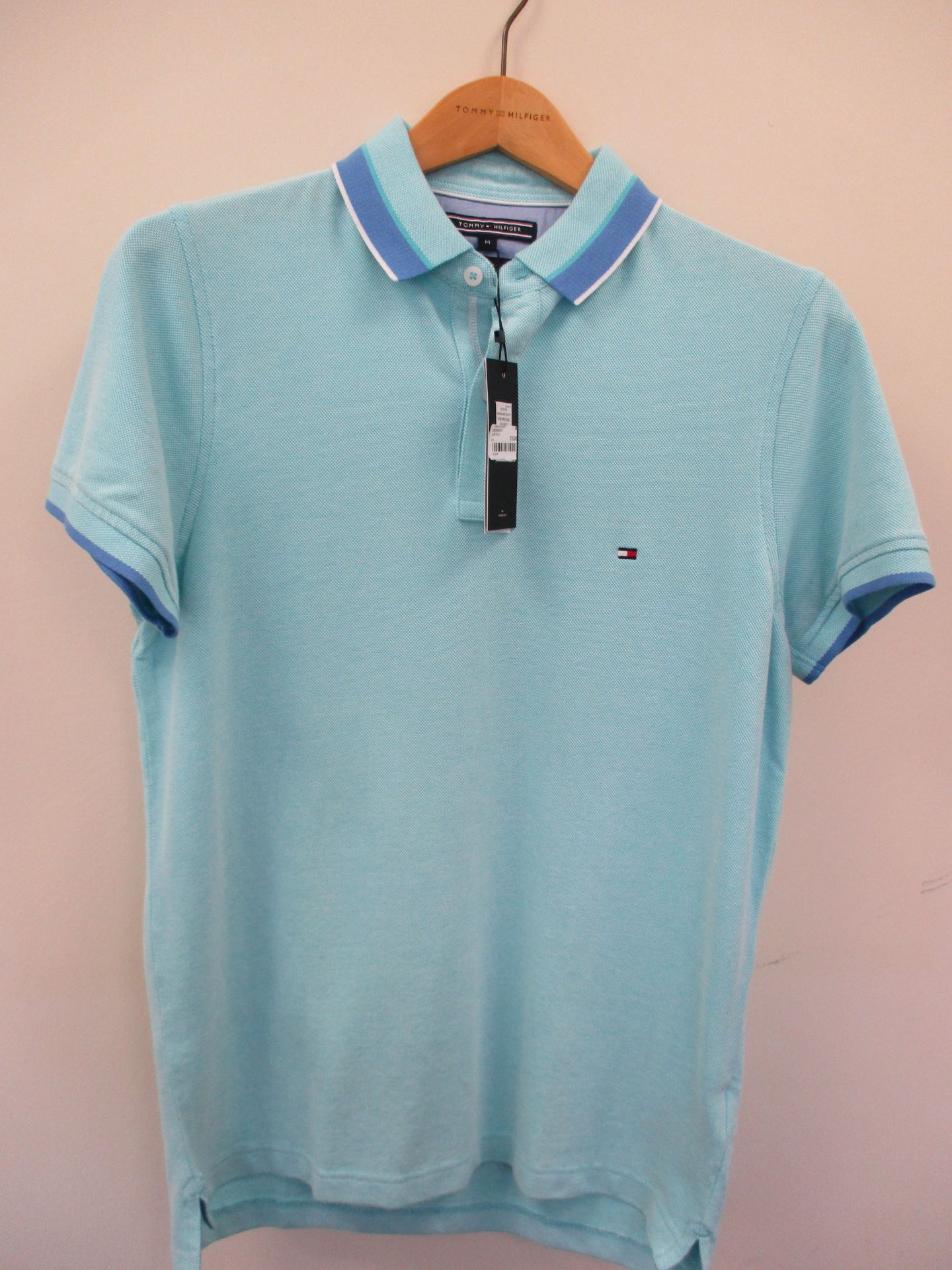 Tommy Hilfiger polo shirt - pale blue - medium RRP £75