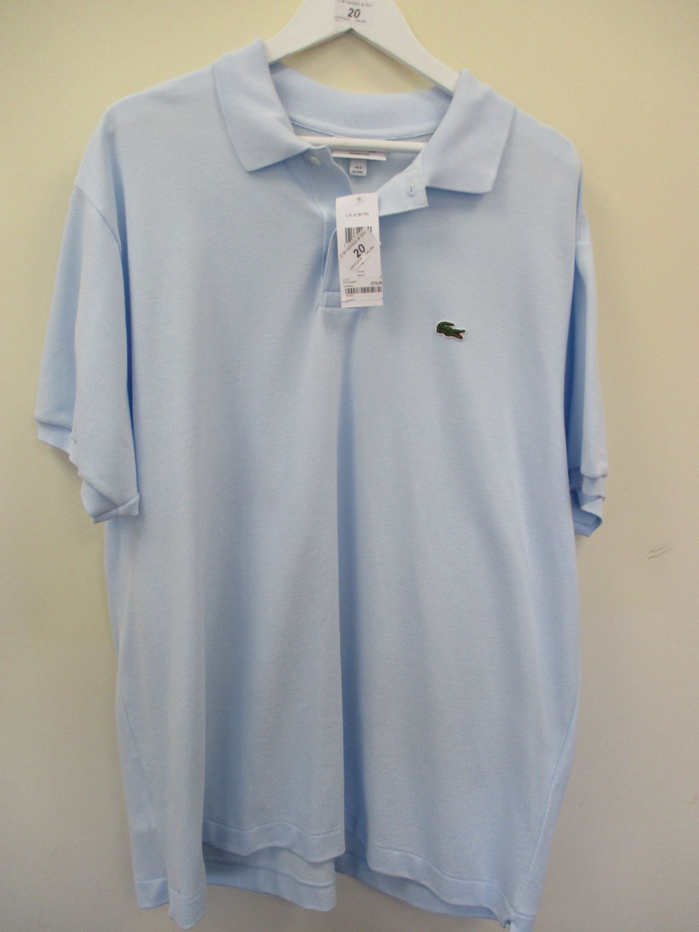 Lacoste polo shirt - pale blue - 3XL RRP £75