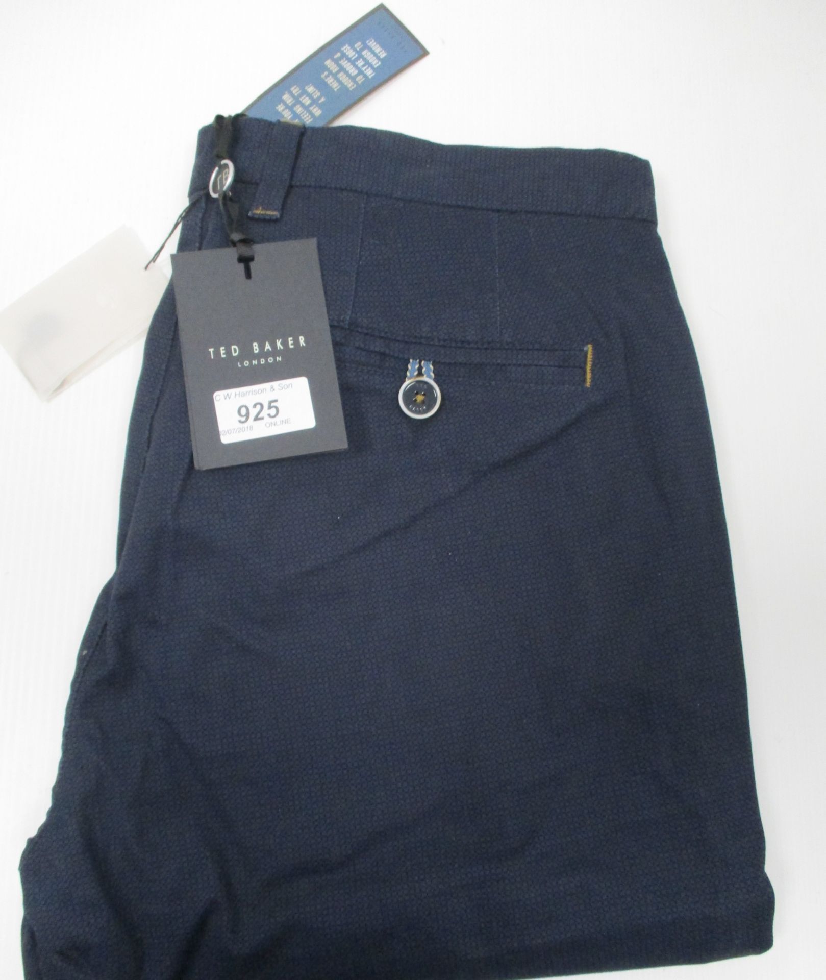 Ted Baker slim fit chino trousers - navy - 32L RRP £99
