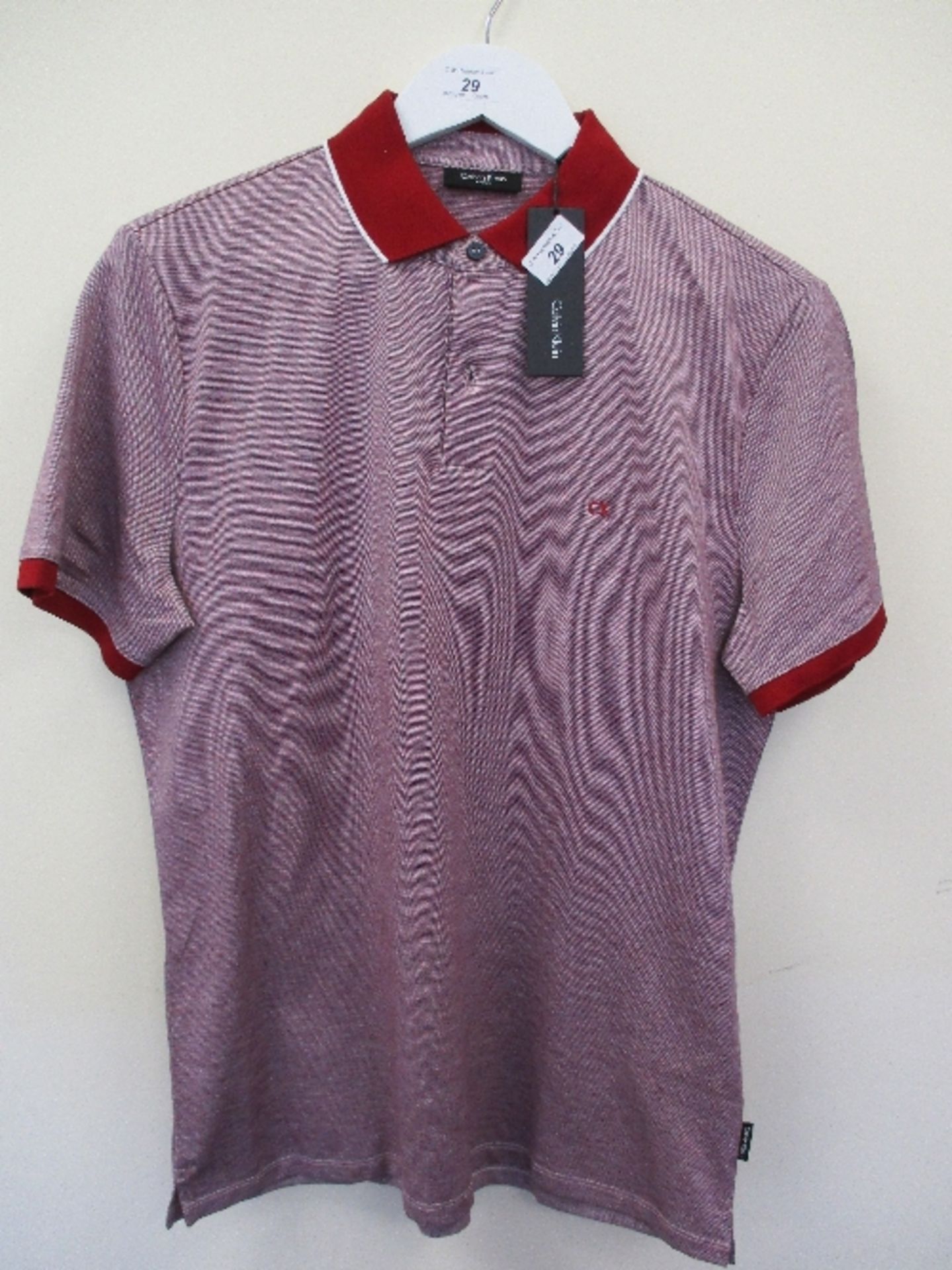 Calvin Klein polo shirt - burgundy - medium RRP £80