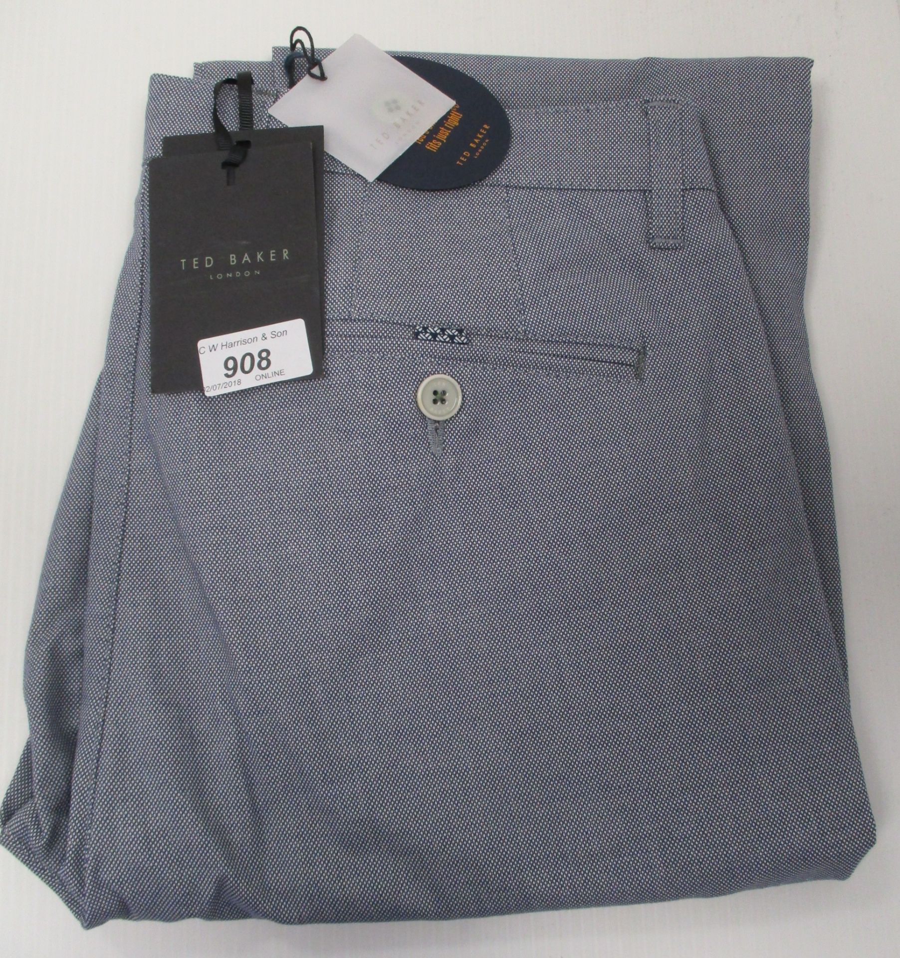 Ted Baker slim fit chino trousers - blue - 32L RRP £99