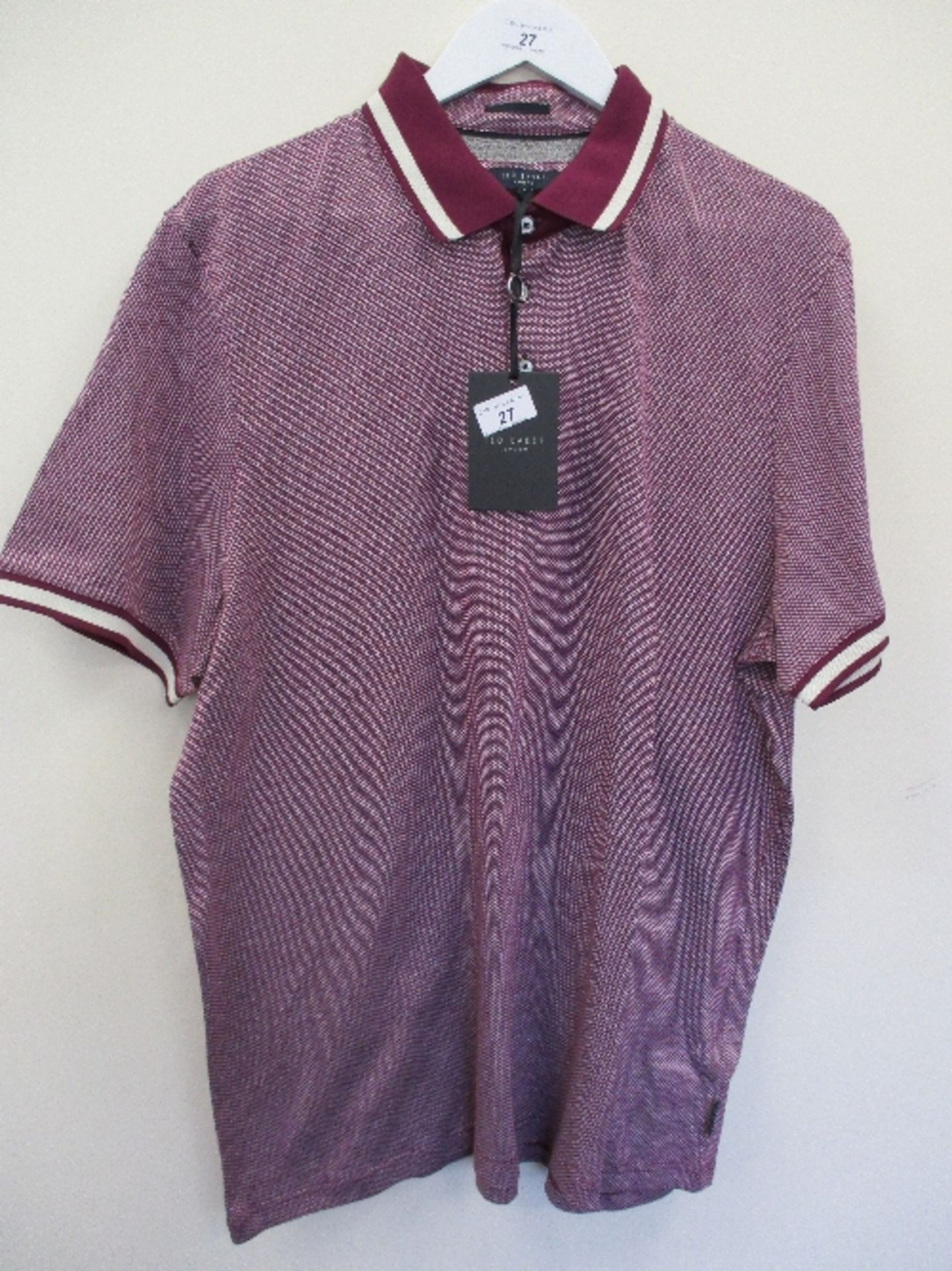 Ted Baker polo shirt - purple stripe - XXL RRP £69