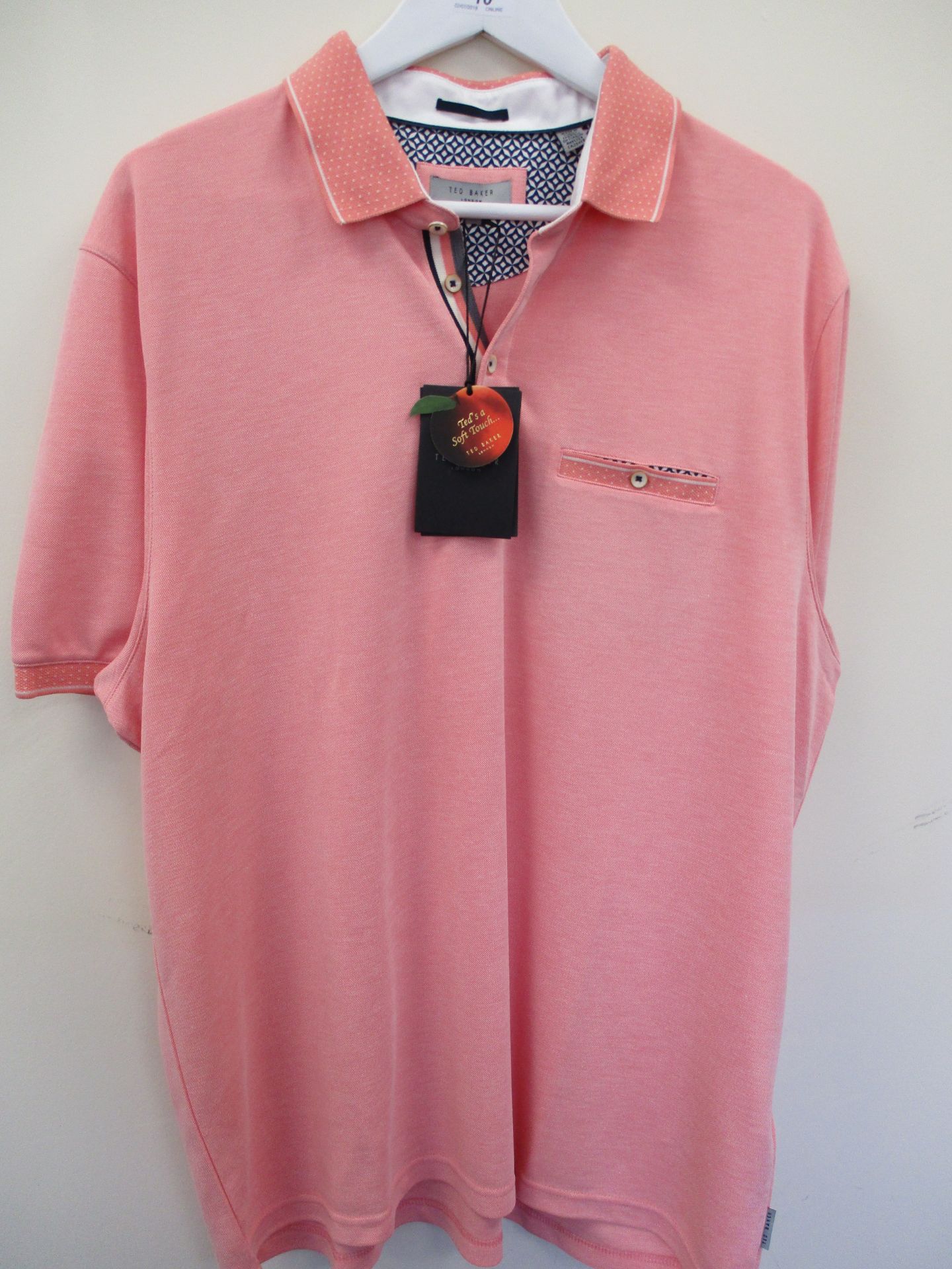 Ted Baker polo shirt - pale orange - 3XL RRP £69