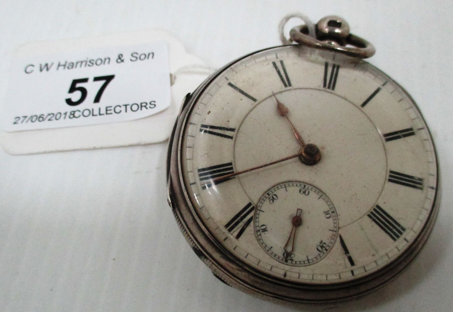 A silver presentation pocket watch, London 1870,